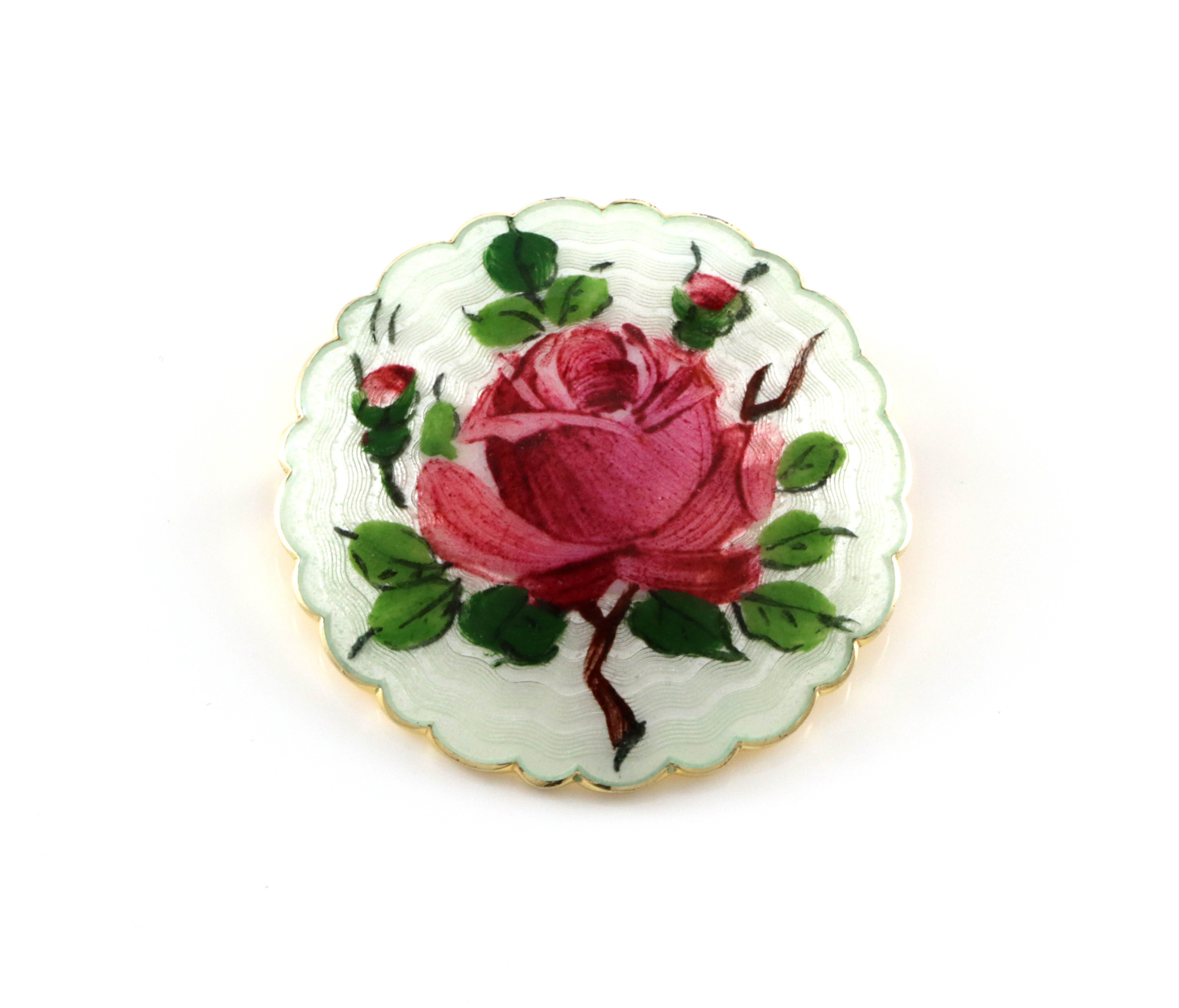 Emaljert brosje i s&#248;lv