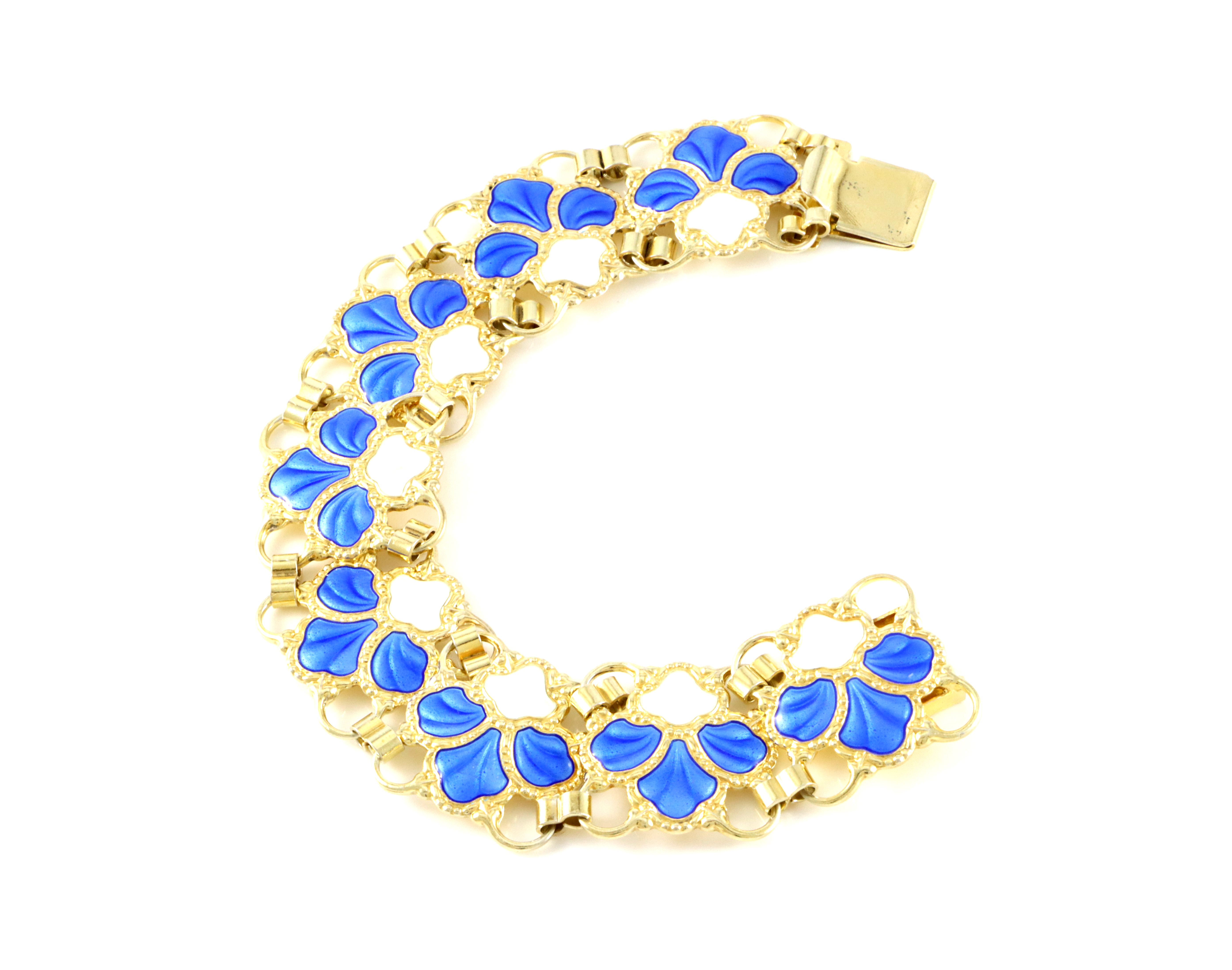 Emaljearmbånd i sølv