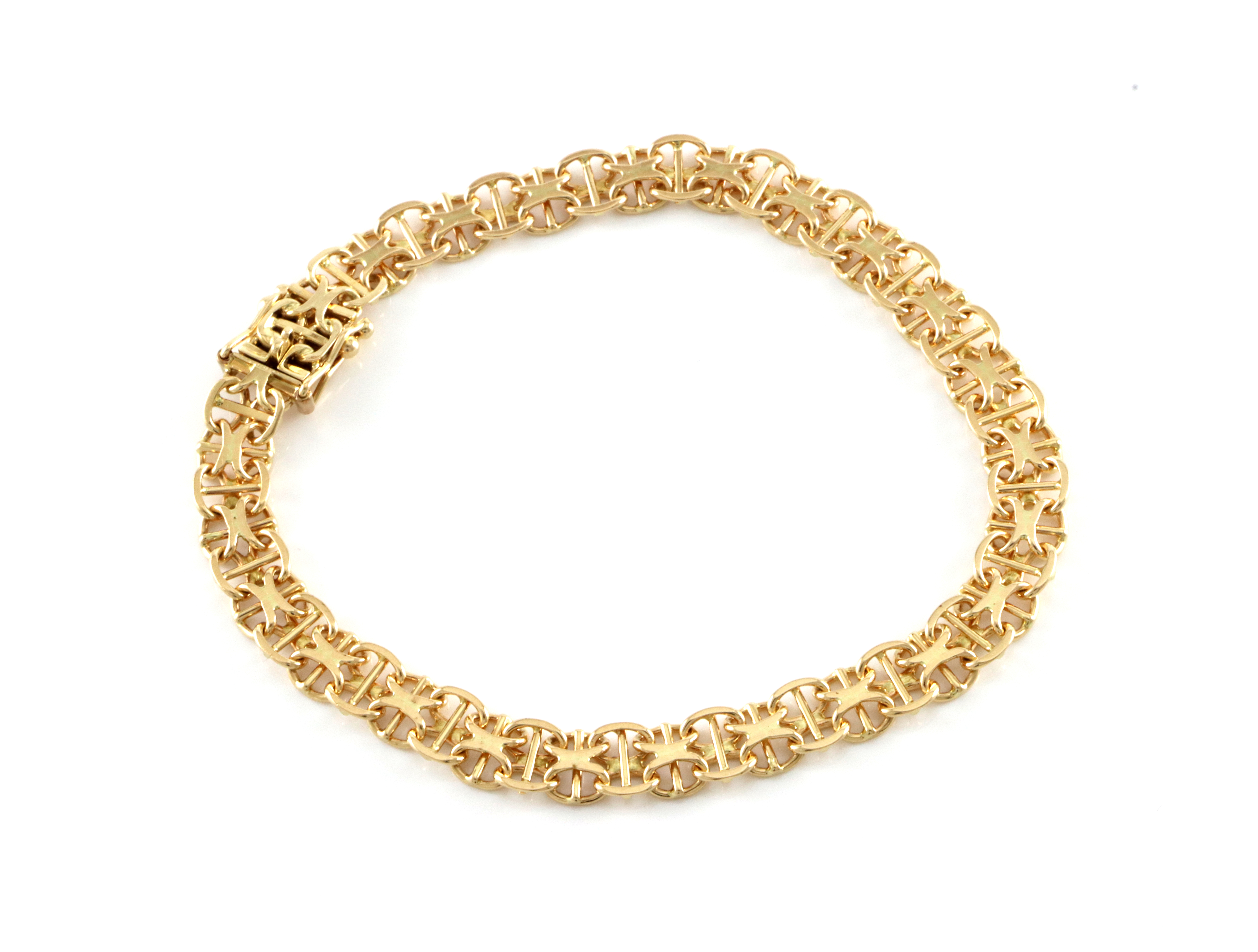 X med stav armbånd. BNH. 19,5 cm