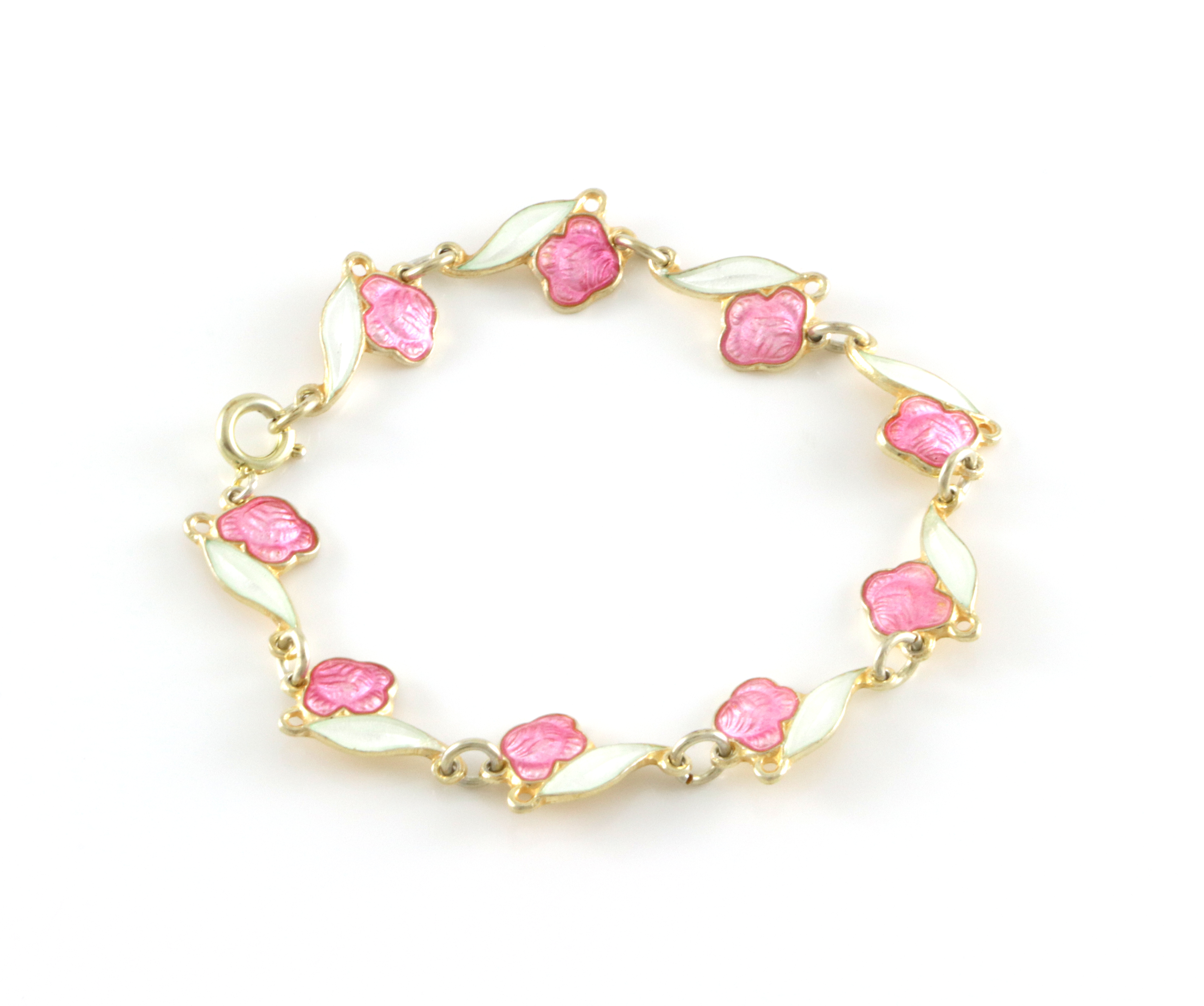 Emaljerte armlenker i sølv