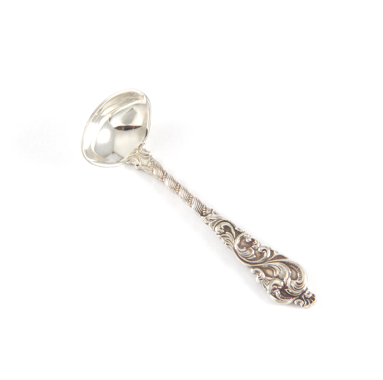 Dobbel Rokokko saltskje i sølv