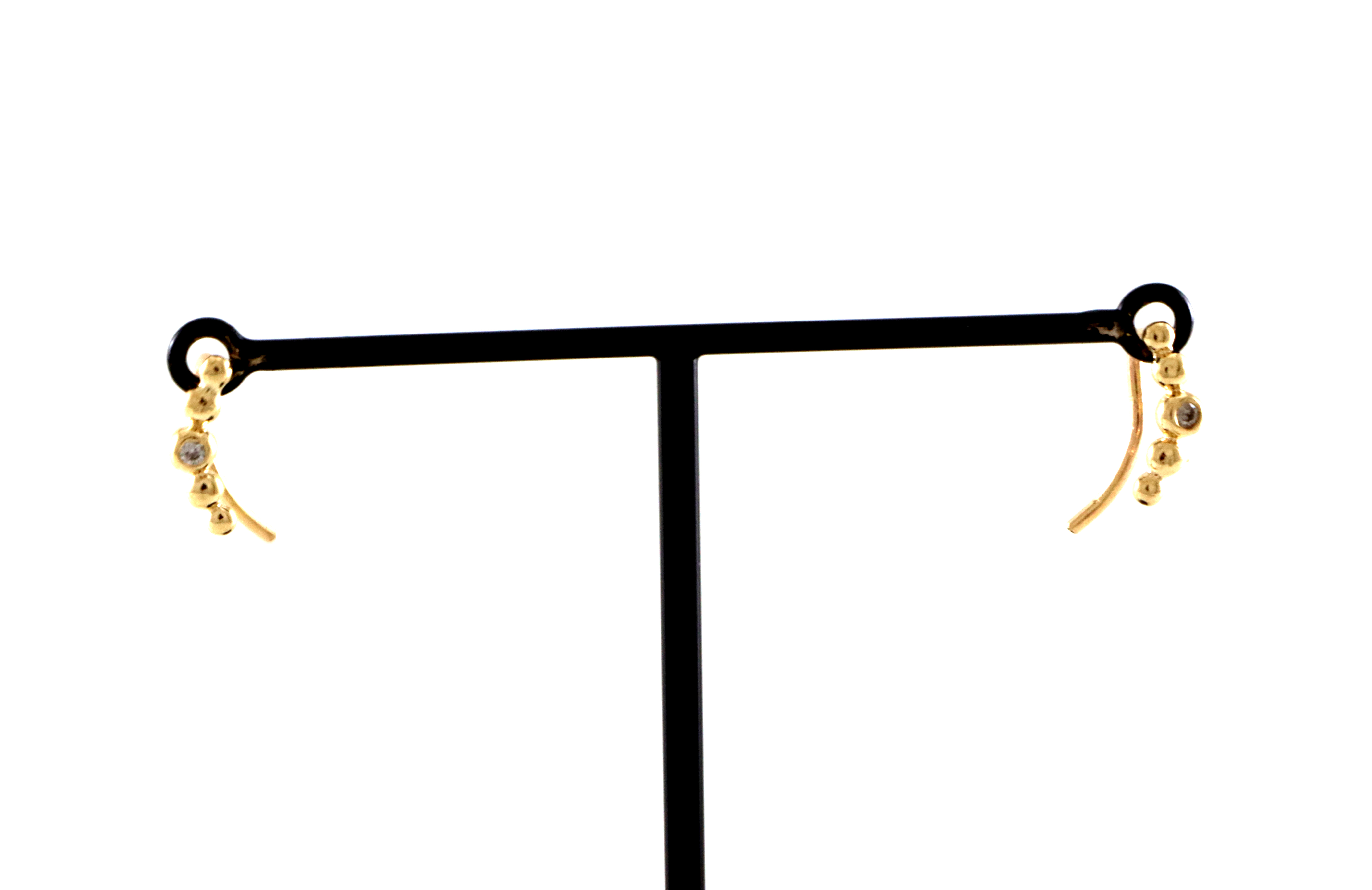 Søte øredobber med to små diamanter