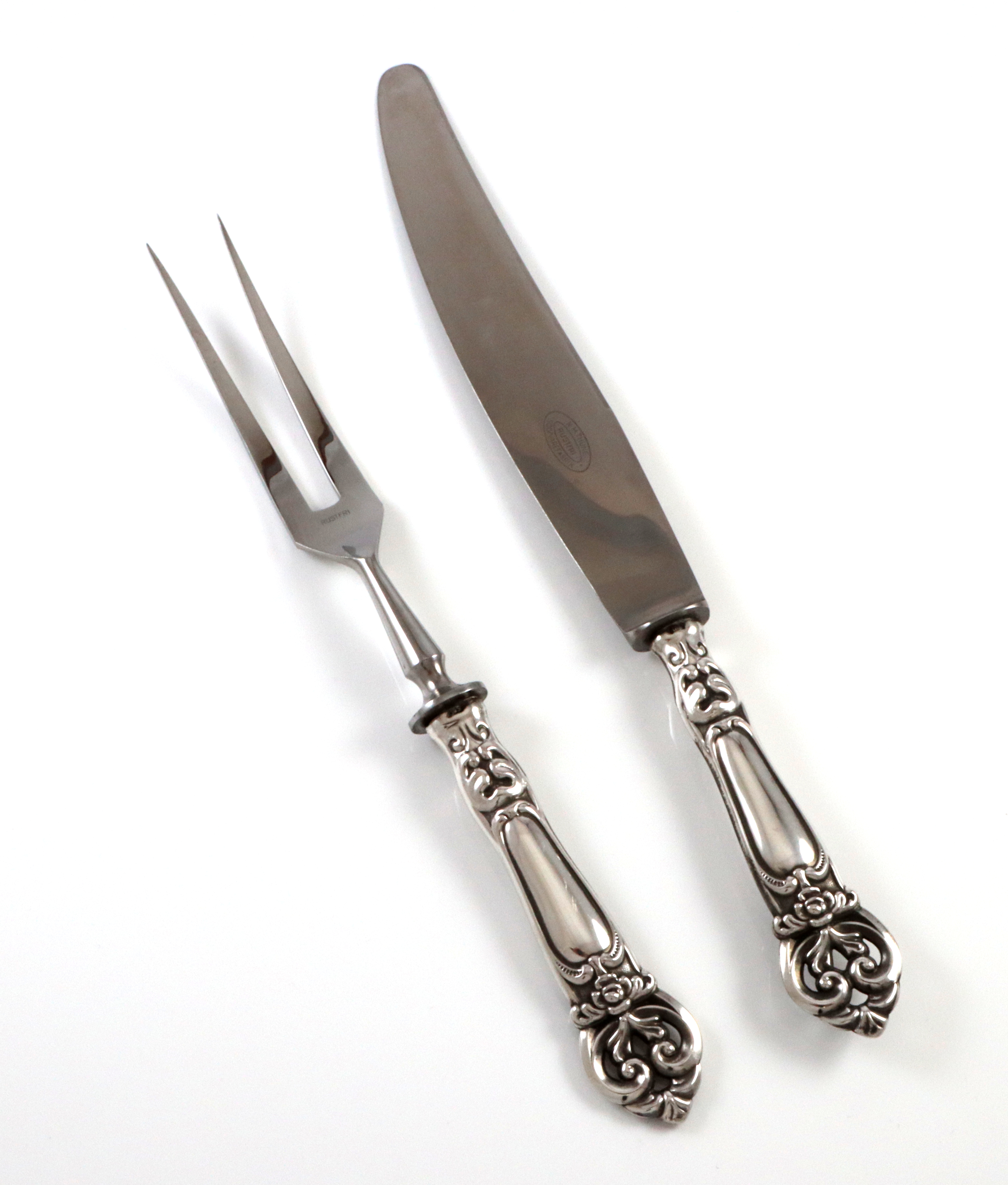 Barokk tranchersett i sølv