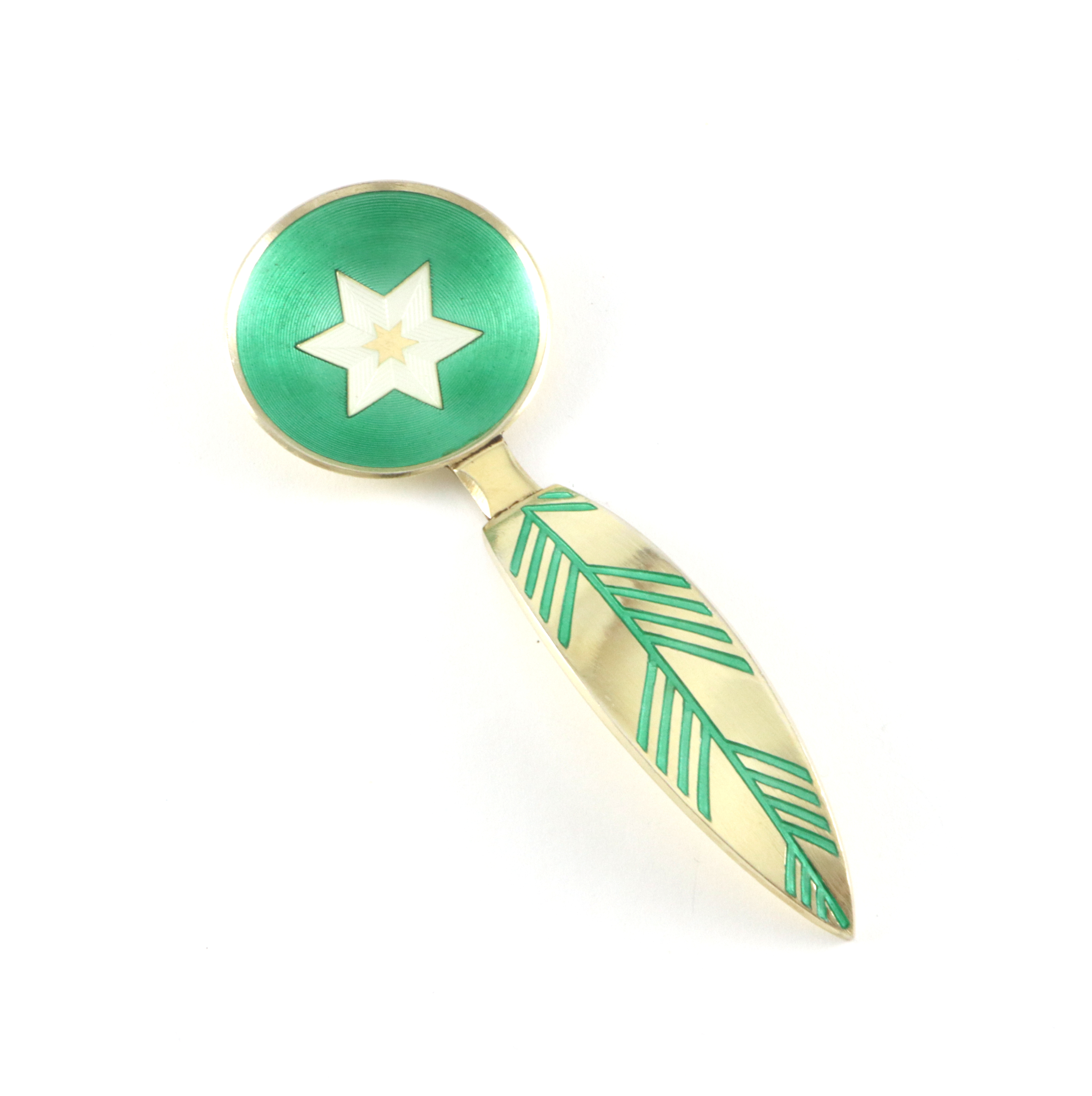 Emaljerte Serveringsdeler i sølv