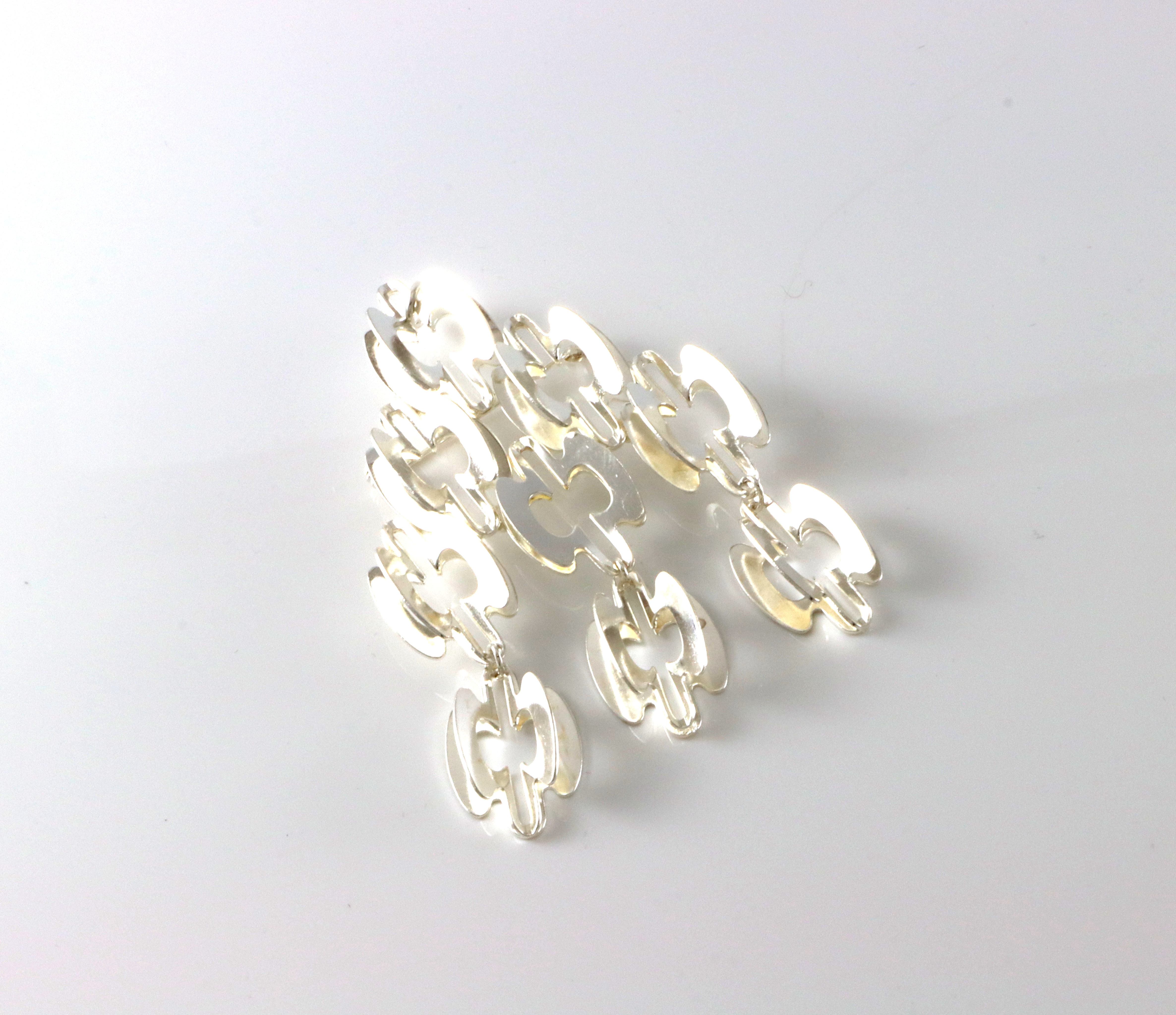 H.C. Østrem. Stort kombinert anheng/brosje i sølv