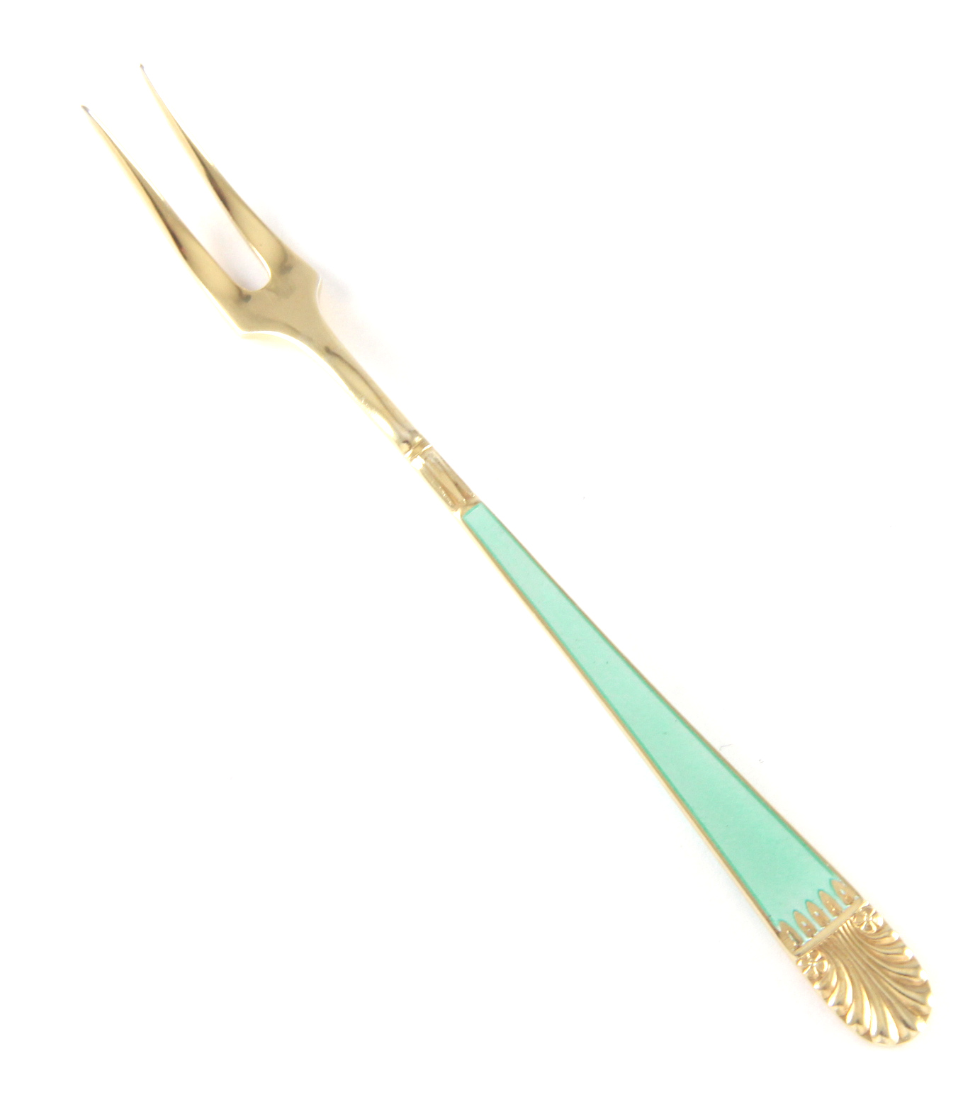 Emaljerte Serveringsdeler i sølv