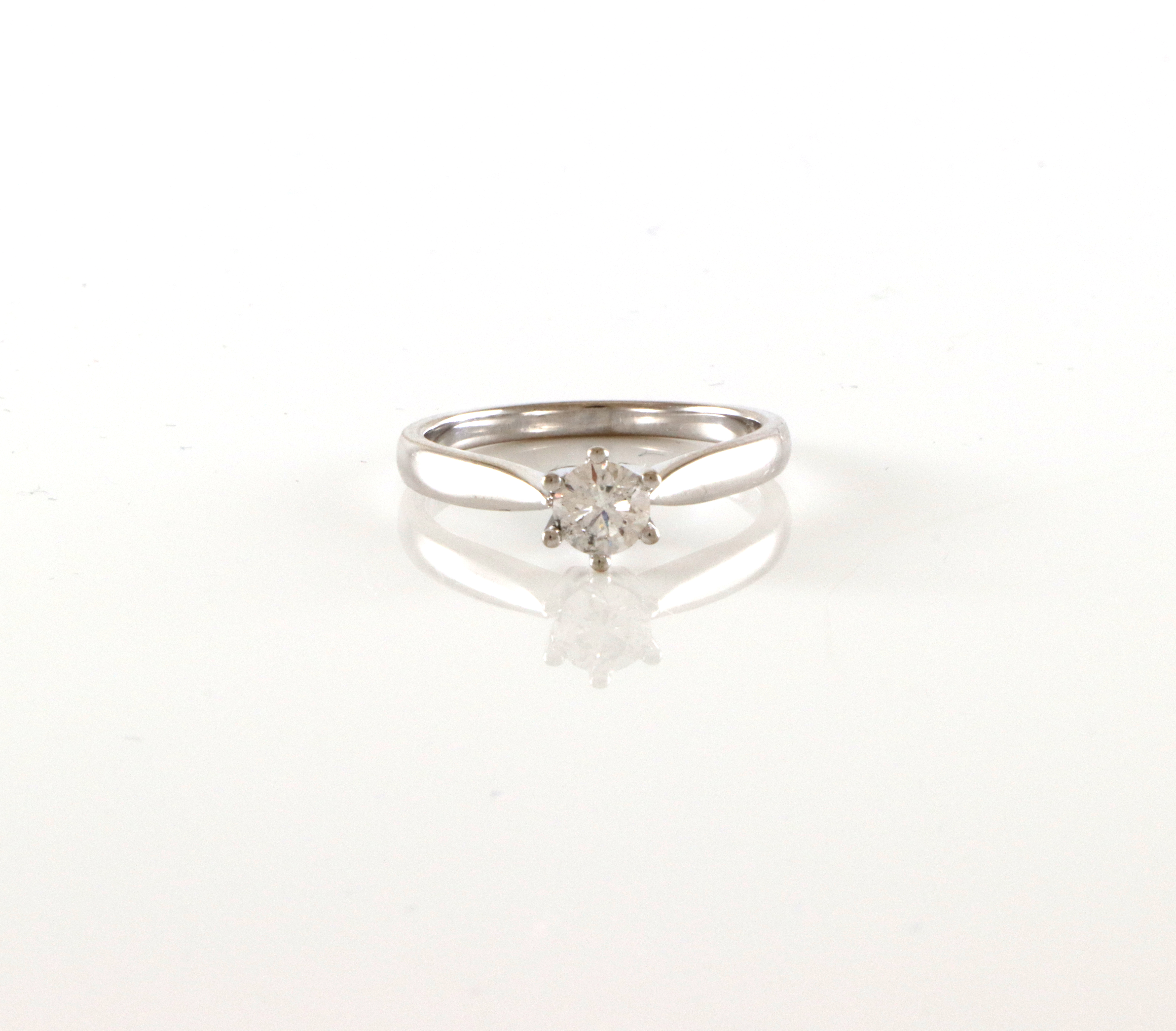 Enstensring på 0,50 ct. Skinne fra Mestergull