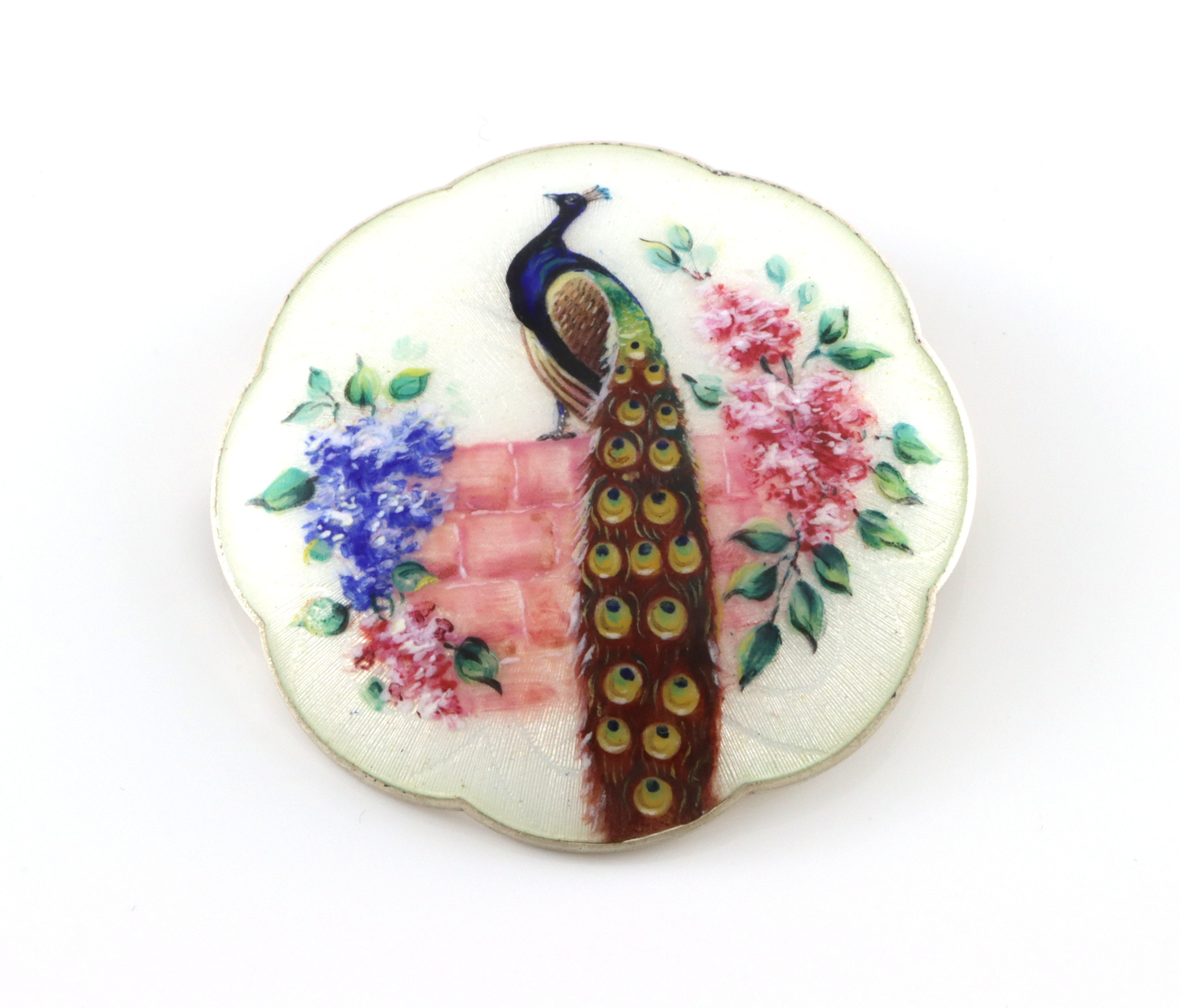 Emaljert brosje i s&#248;lv