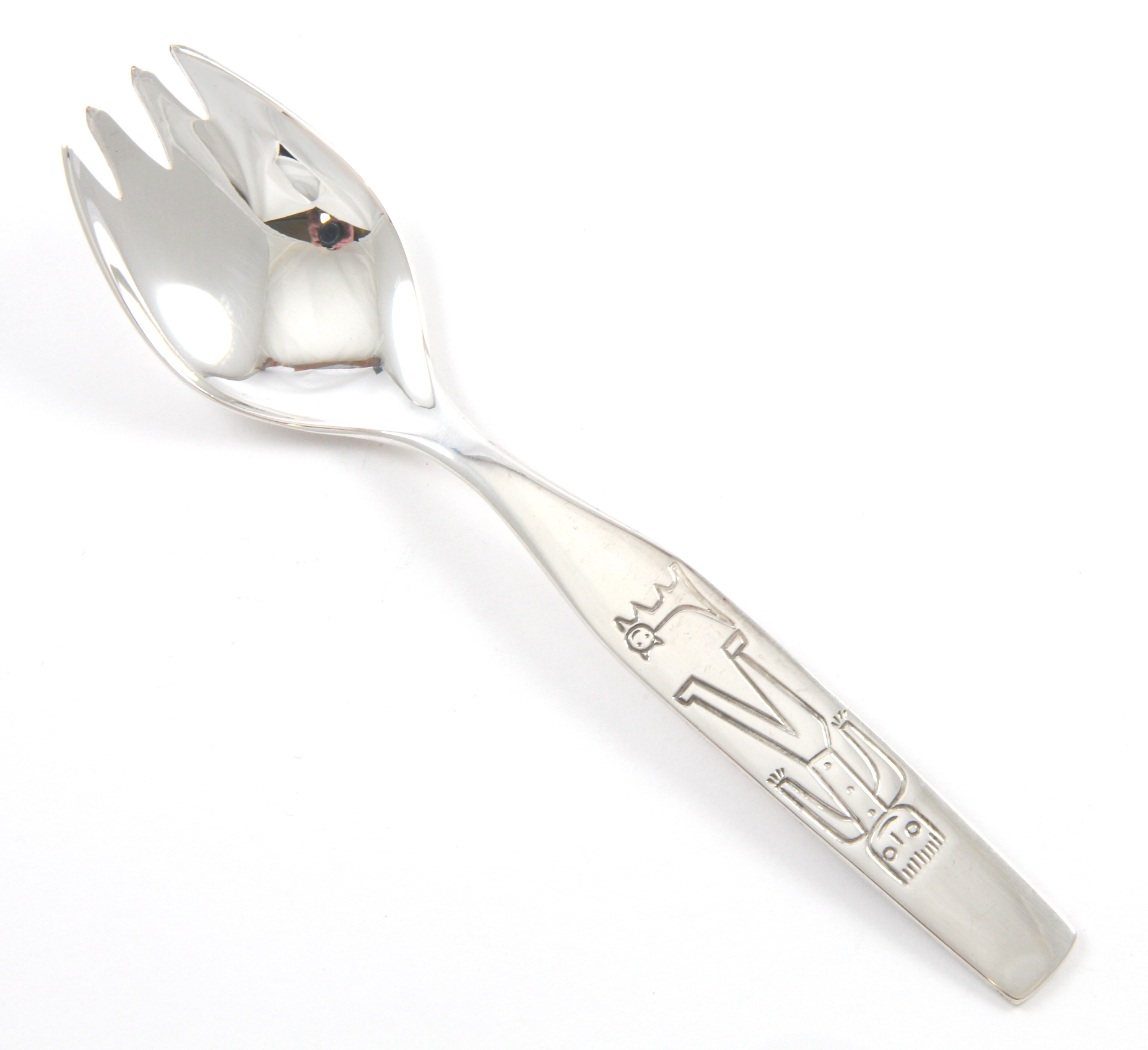 Kari og Per, barnebestikk i sølv.