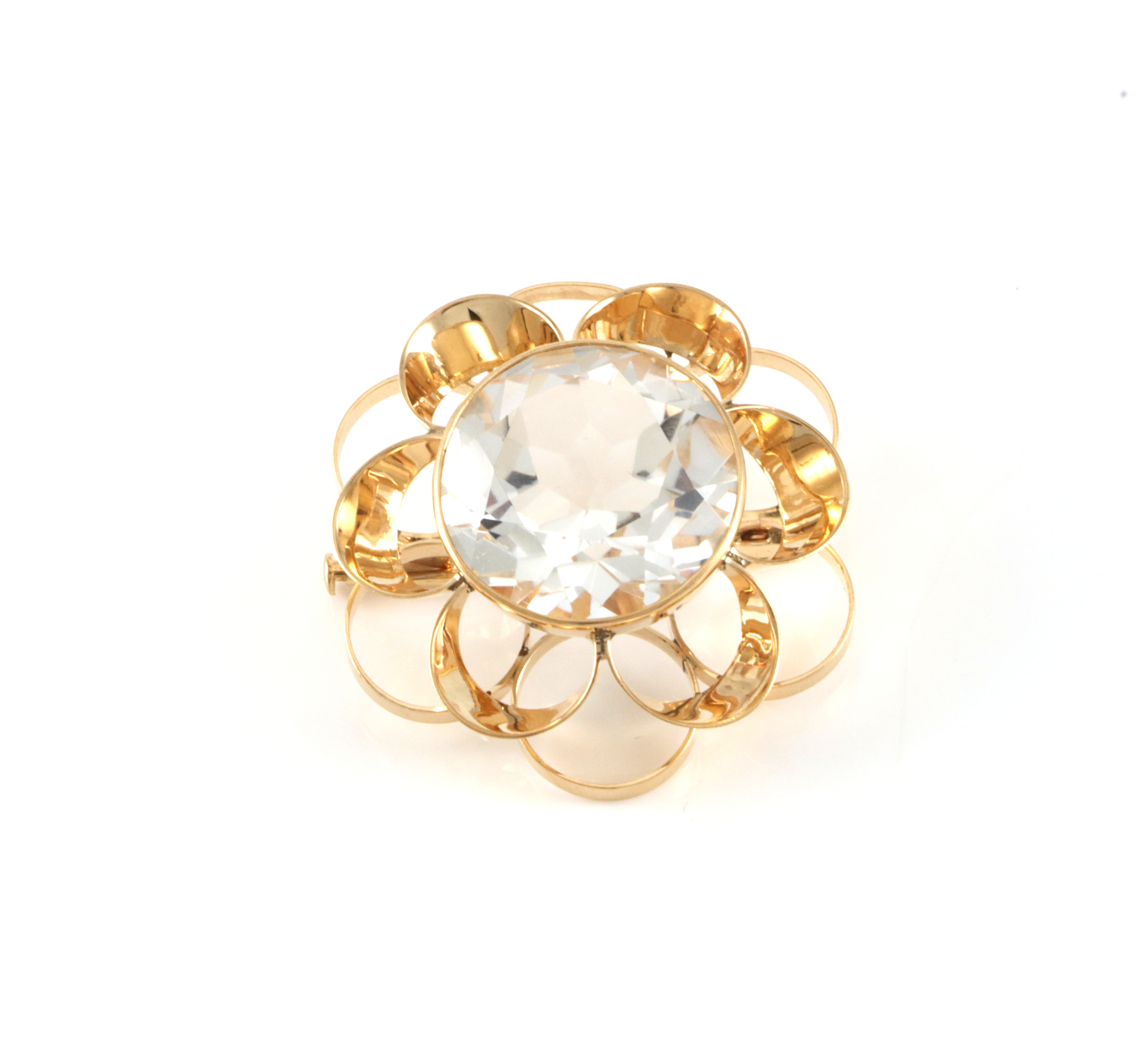 Einari Ailio, Jyväskylä-Finland. SVÆRT lekker brosje med bergkrystall