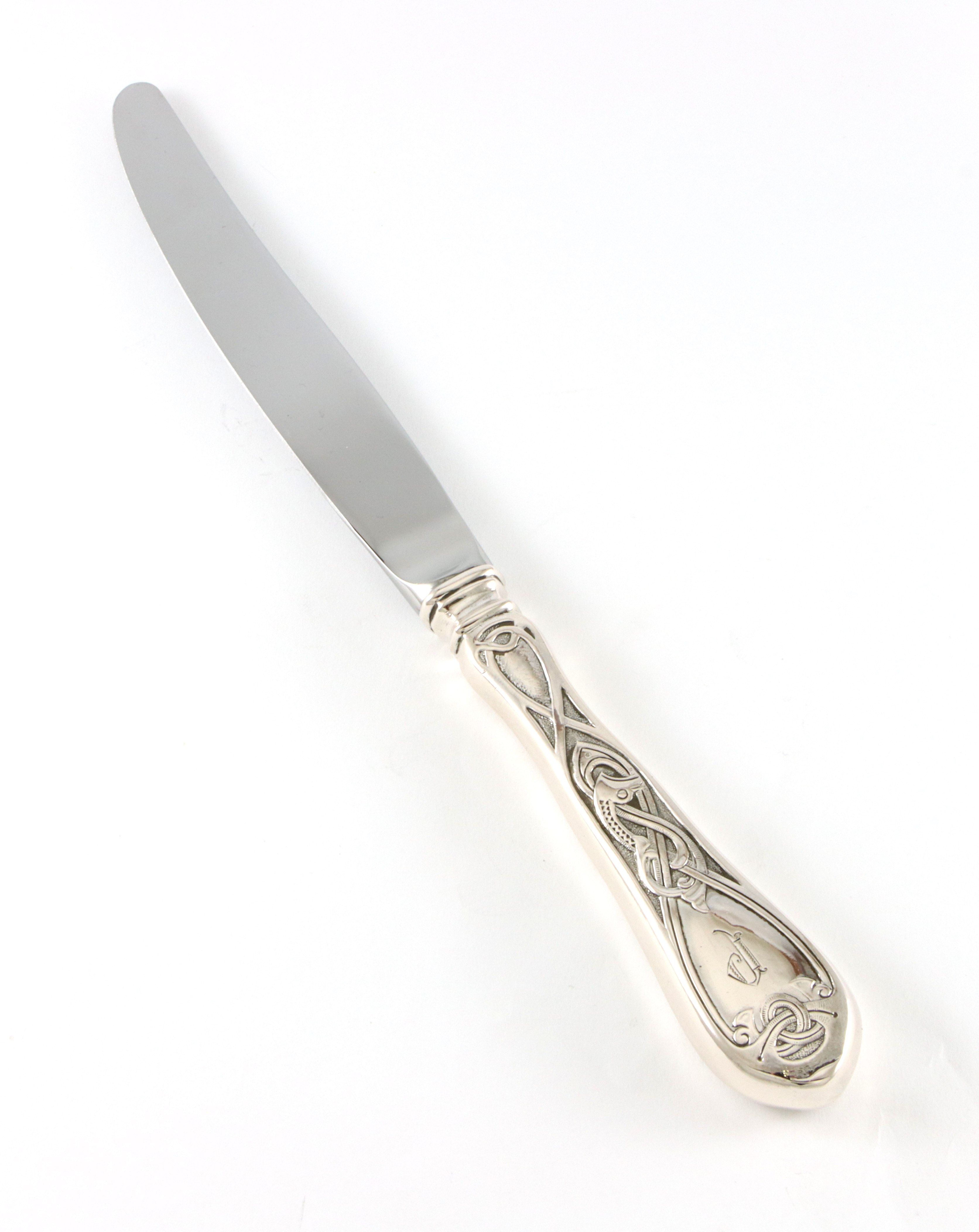 Drage spisekniv i sølv på 24,0 cm