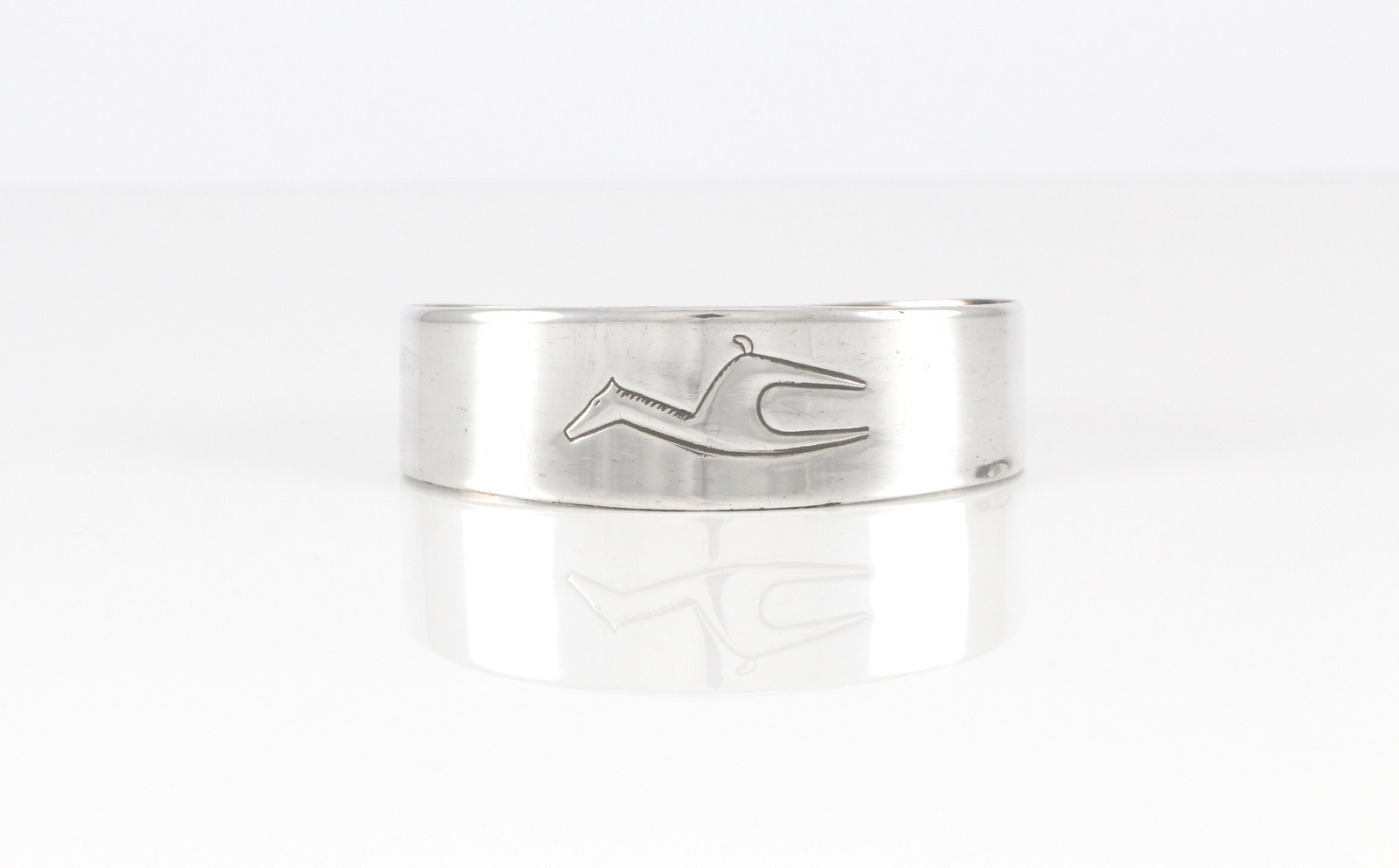 Fola blakken serviettring i sølv