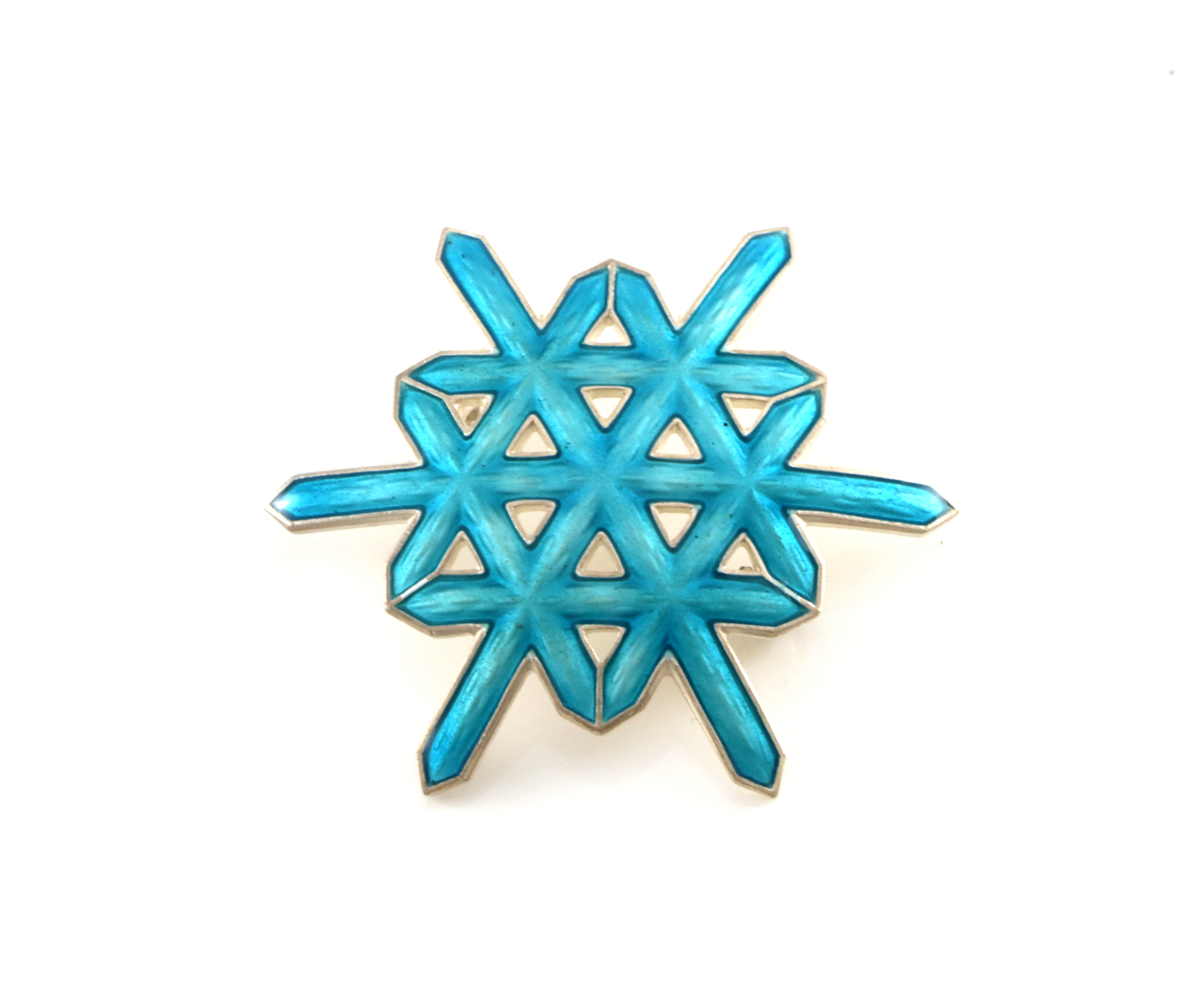 Emaljert brosje i s&#248;lv