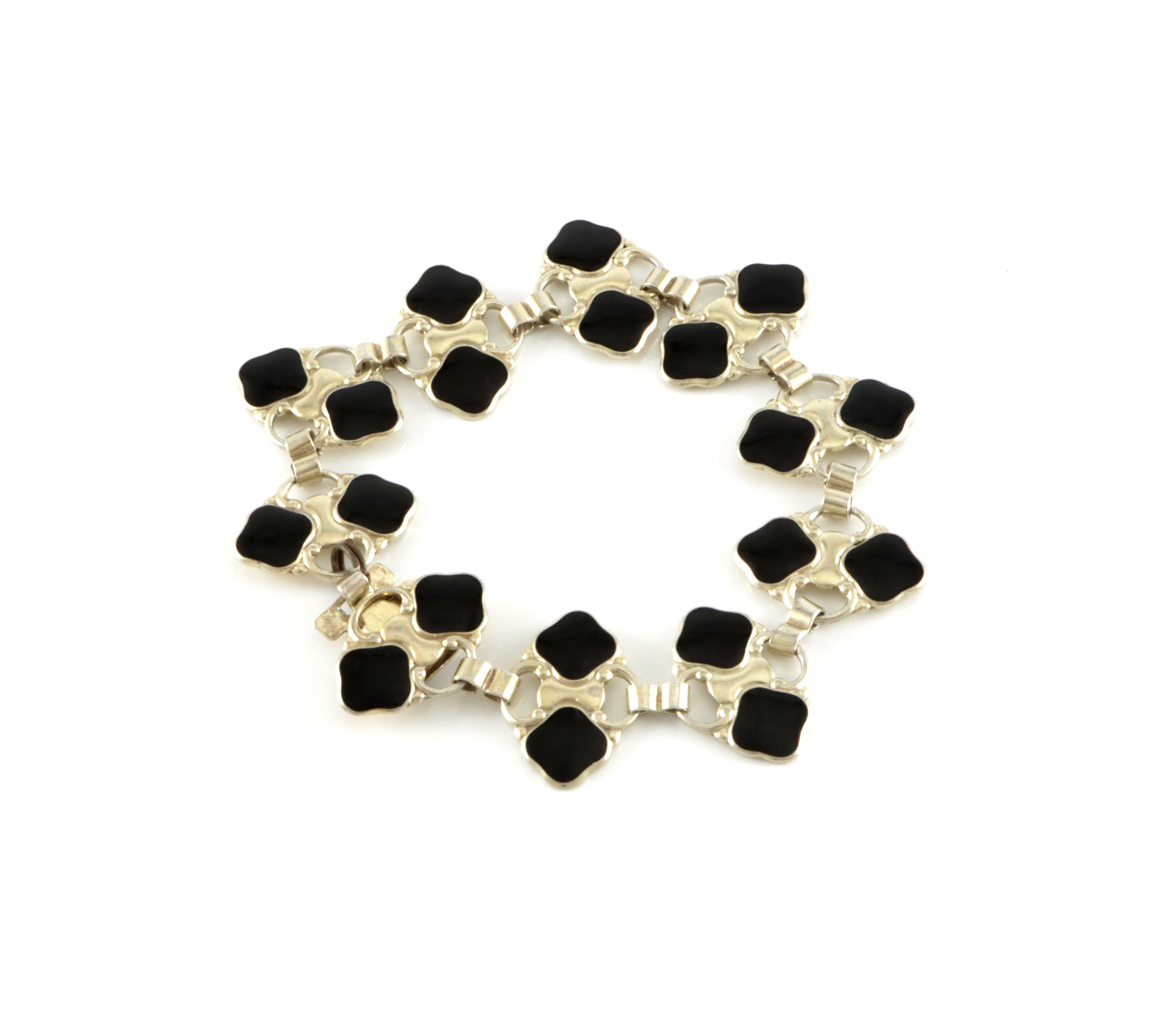 Emaljerte armlenker i sølv