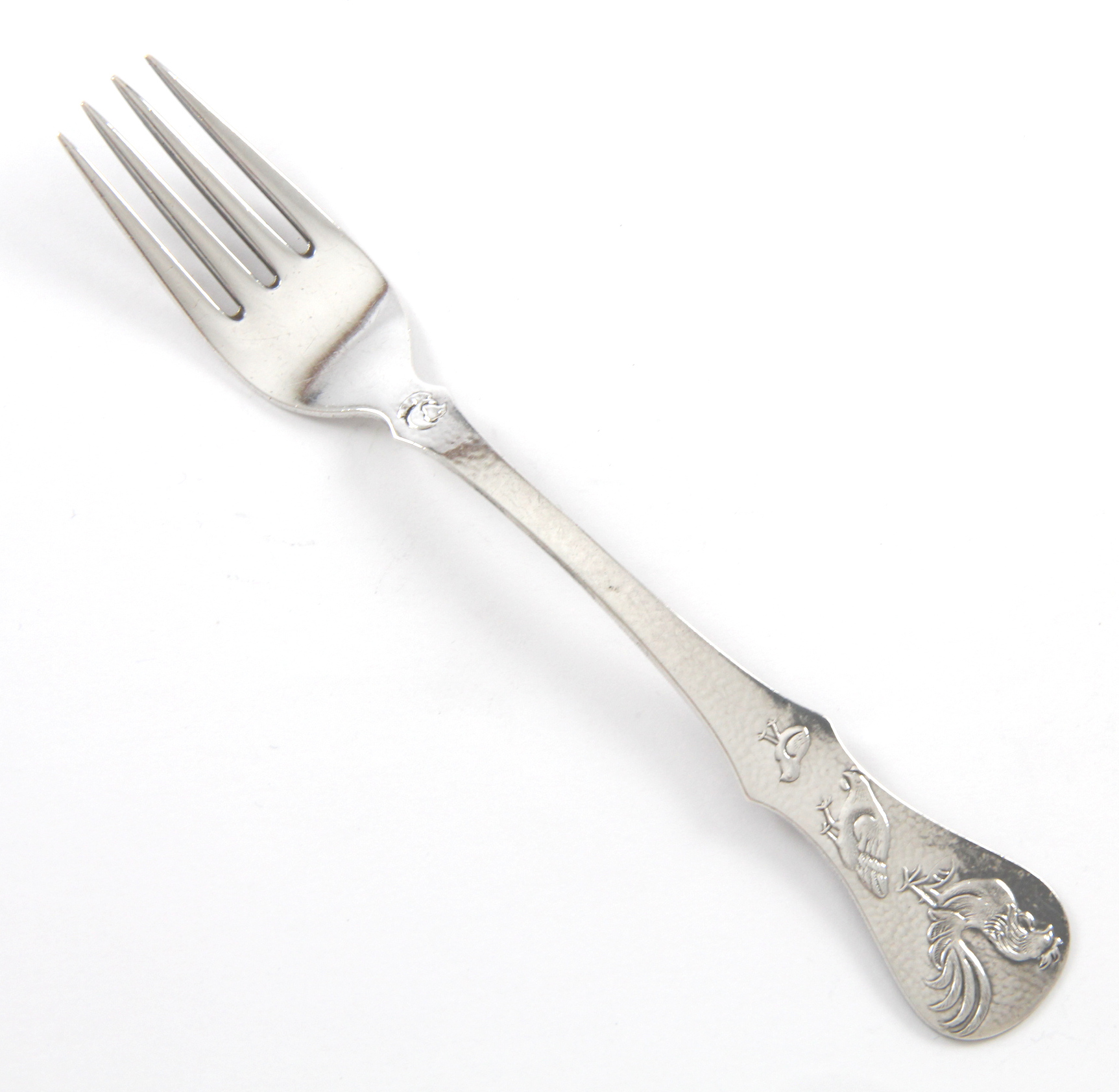 Kylling, barnbestikk i sølv.