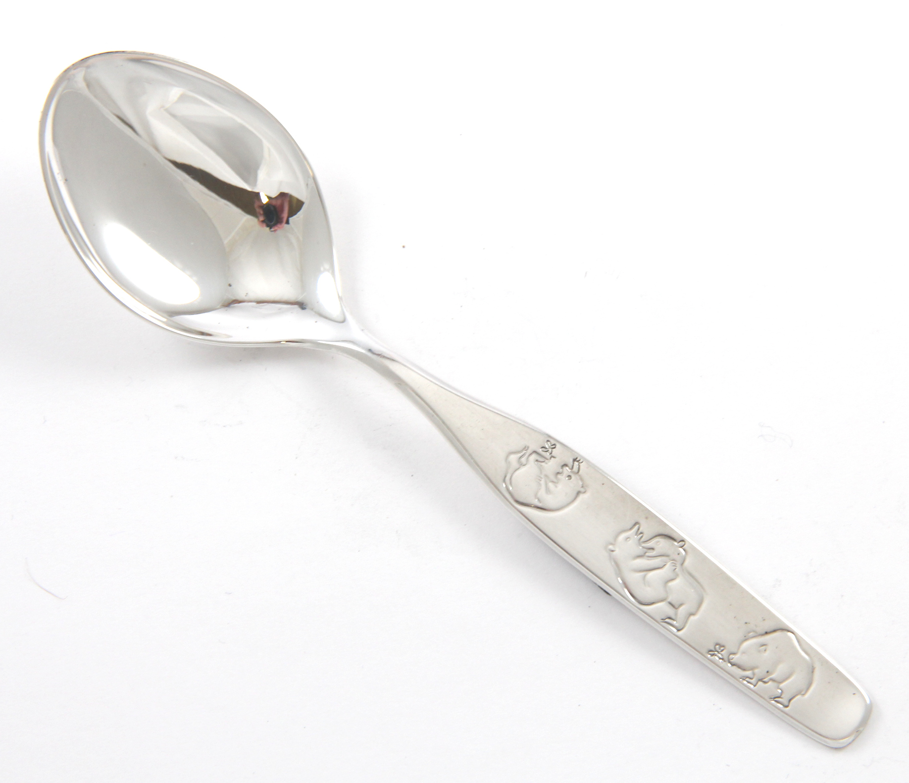 Ny bamse, barnebestikk i sølv