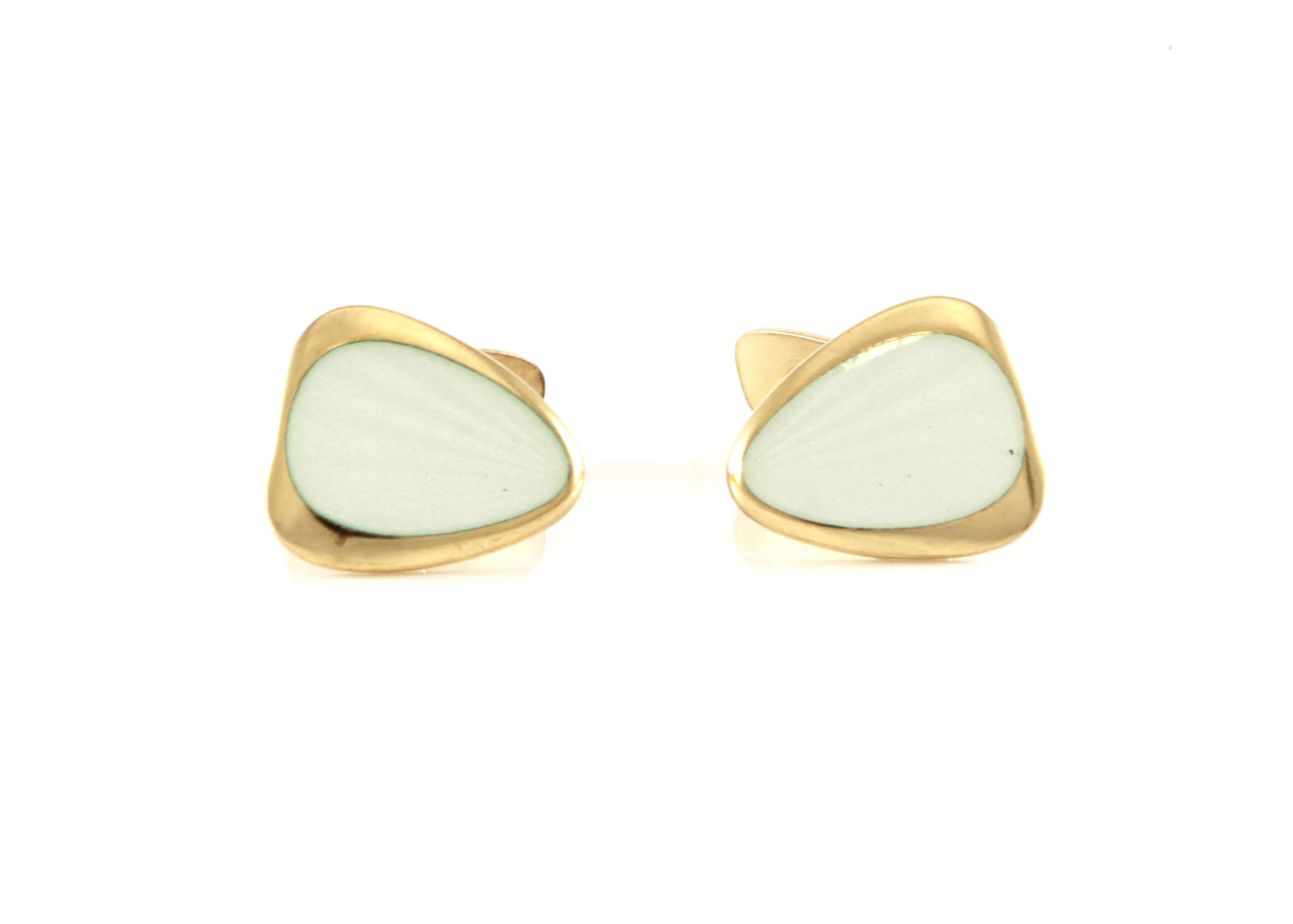 Emaljerte mansjettknapper i sølv