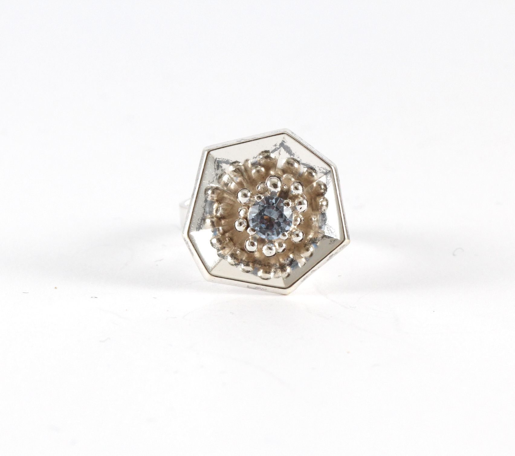 Sølvringer med stein