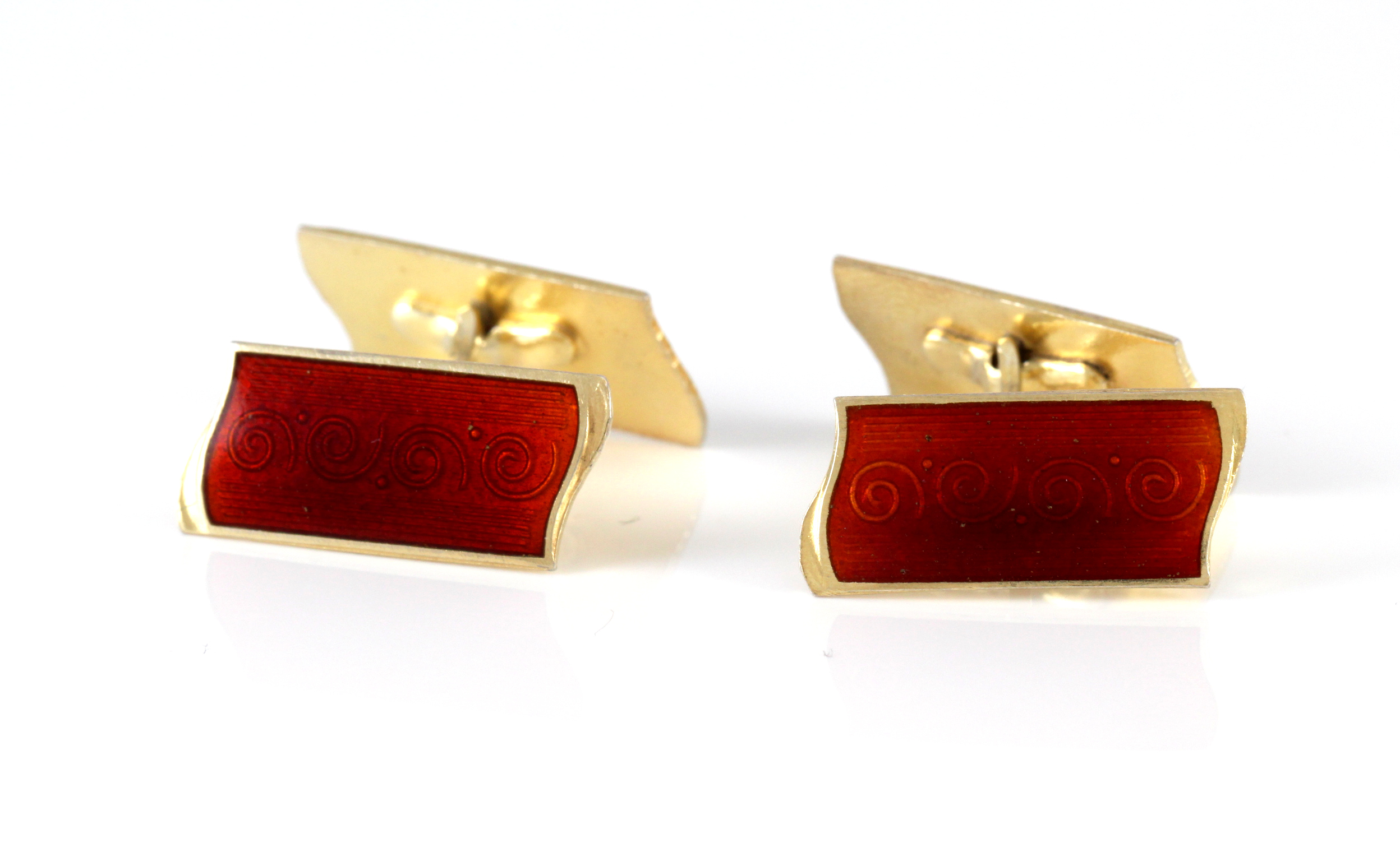 Emaljerte mansjettknapper