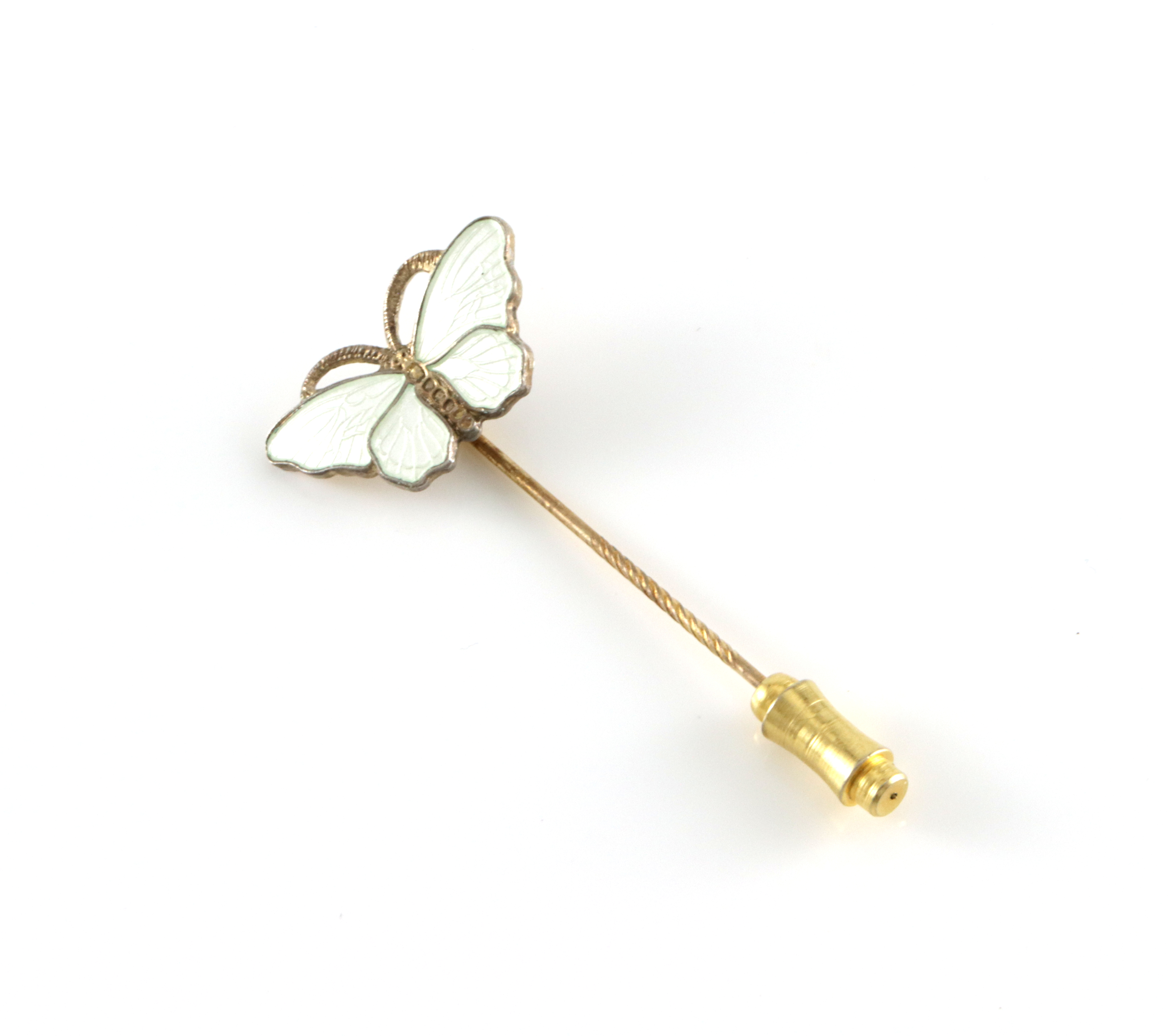 Emaljert brosje i sølv