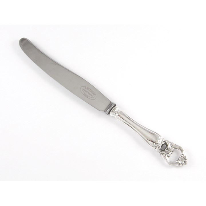 Barokk II spisekniv i sølv