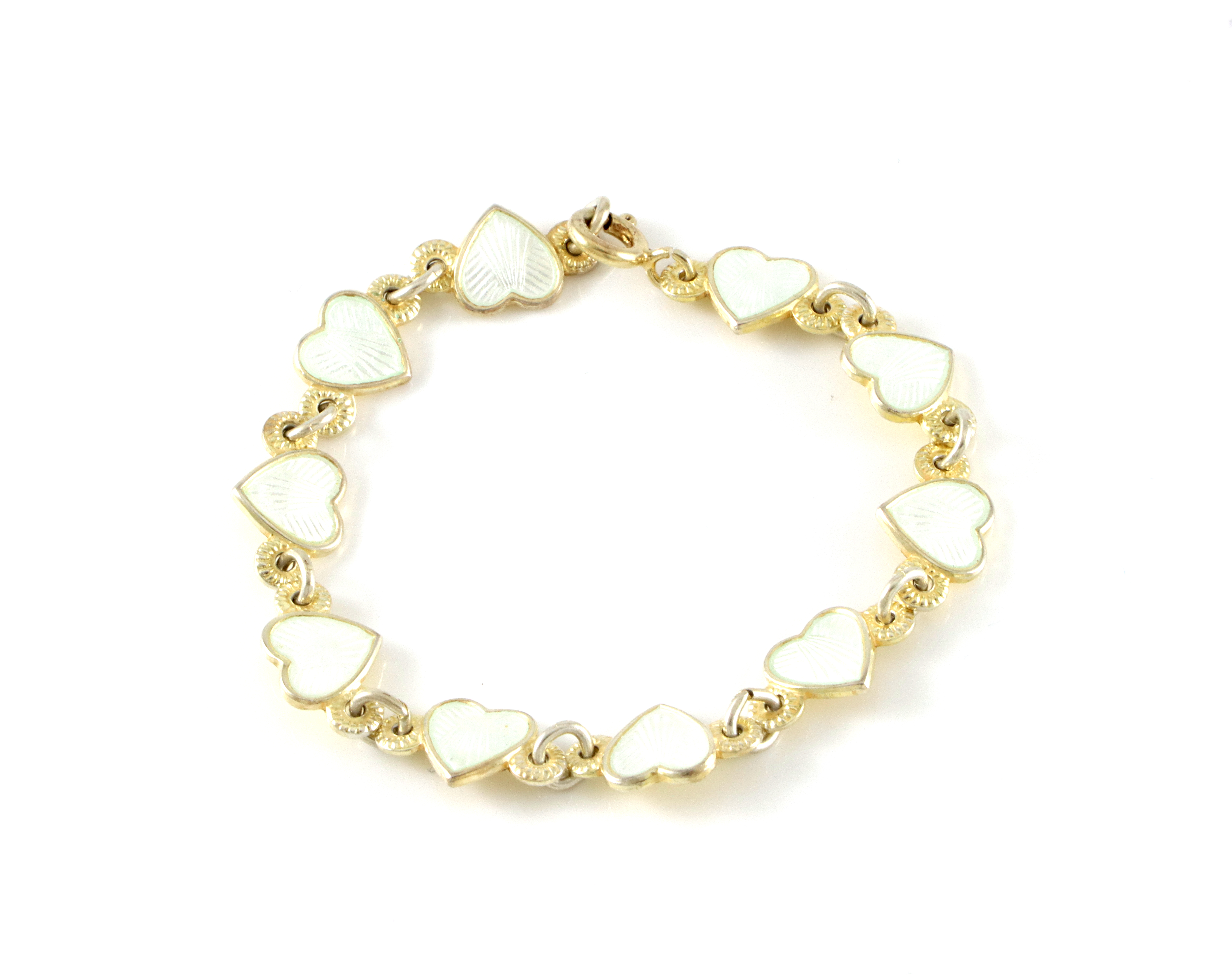 Emaljearmbånd i sølv