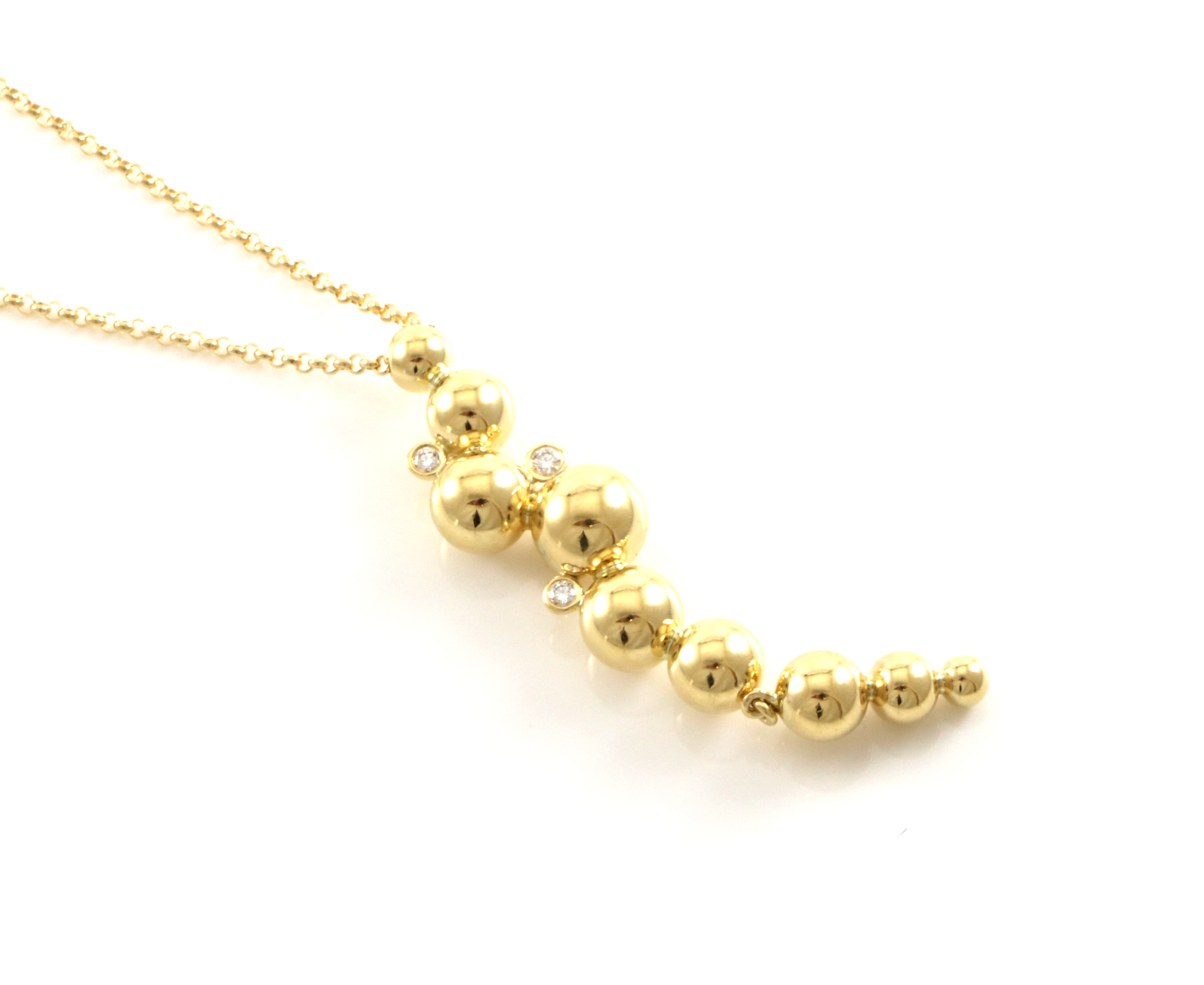 Georg Jensen. Moonlight Grapes halssmykke med diamanter