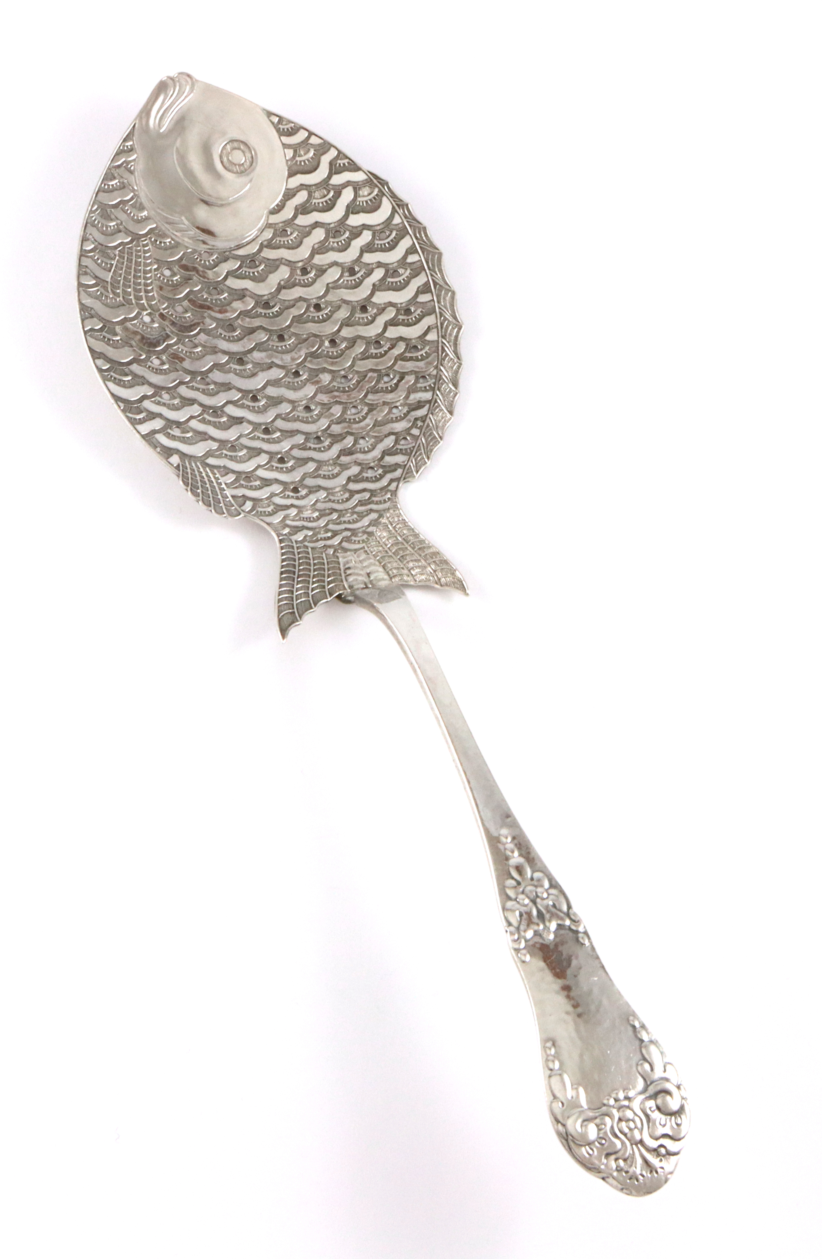 Oslo fiskespade i helsølv