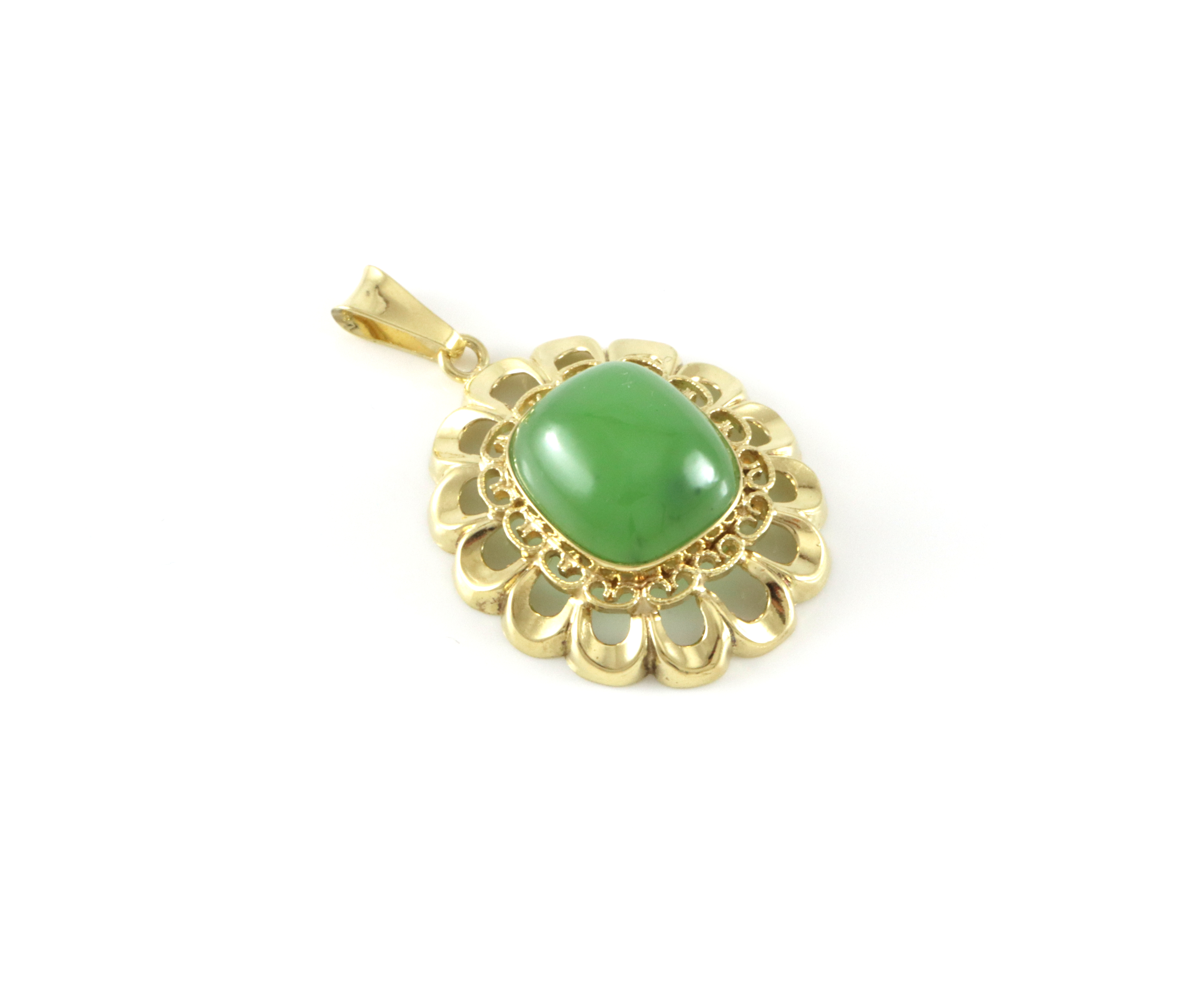 Anheng med grønn stein