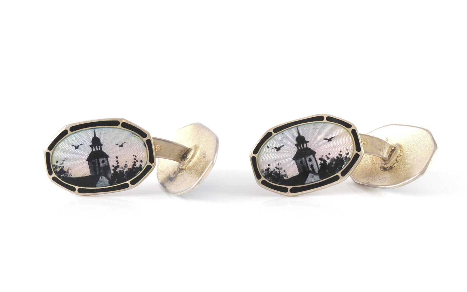 Emaljerte mansjettknapper