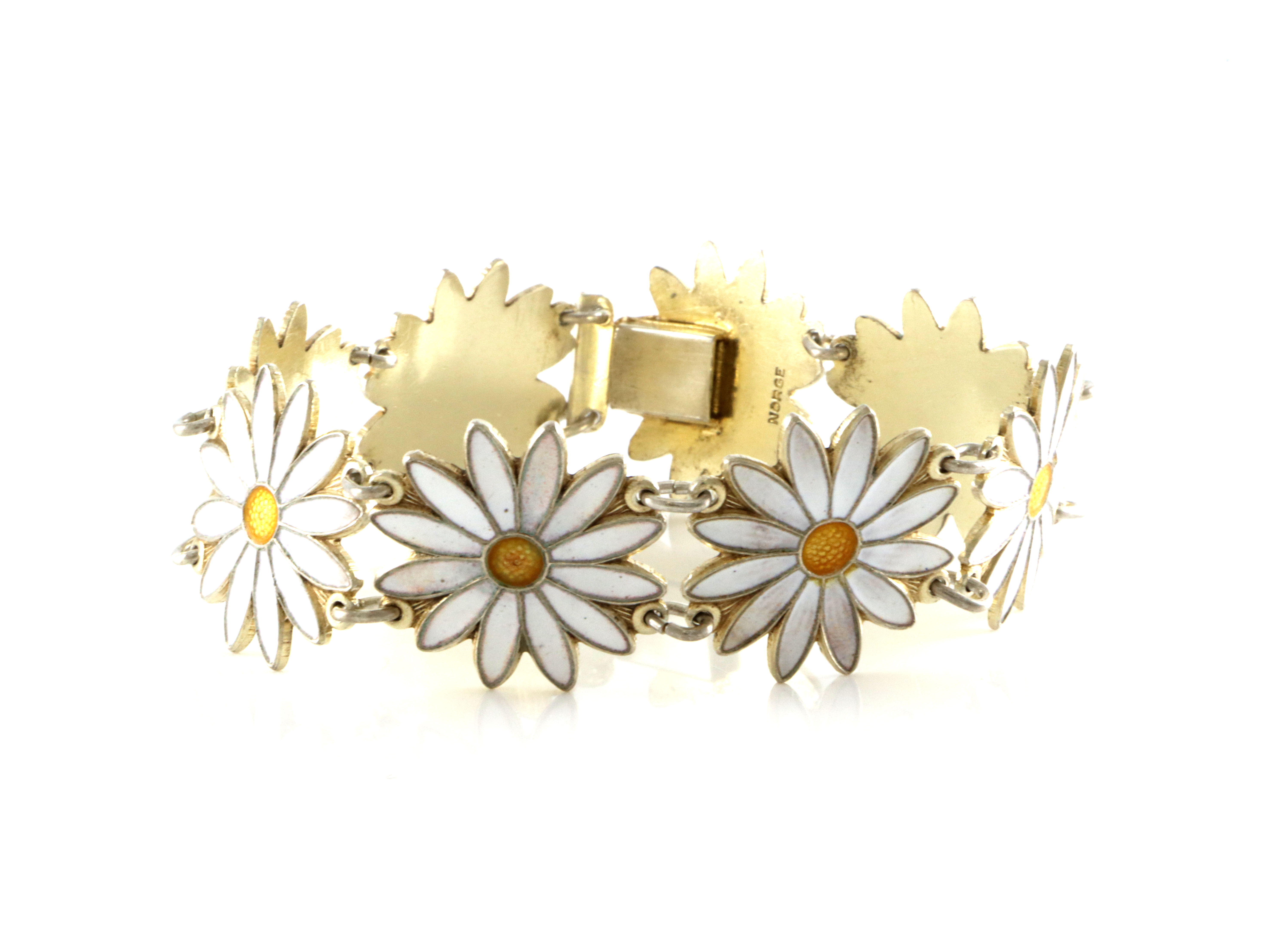 Emaljerte armlenker i sølv