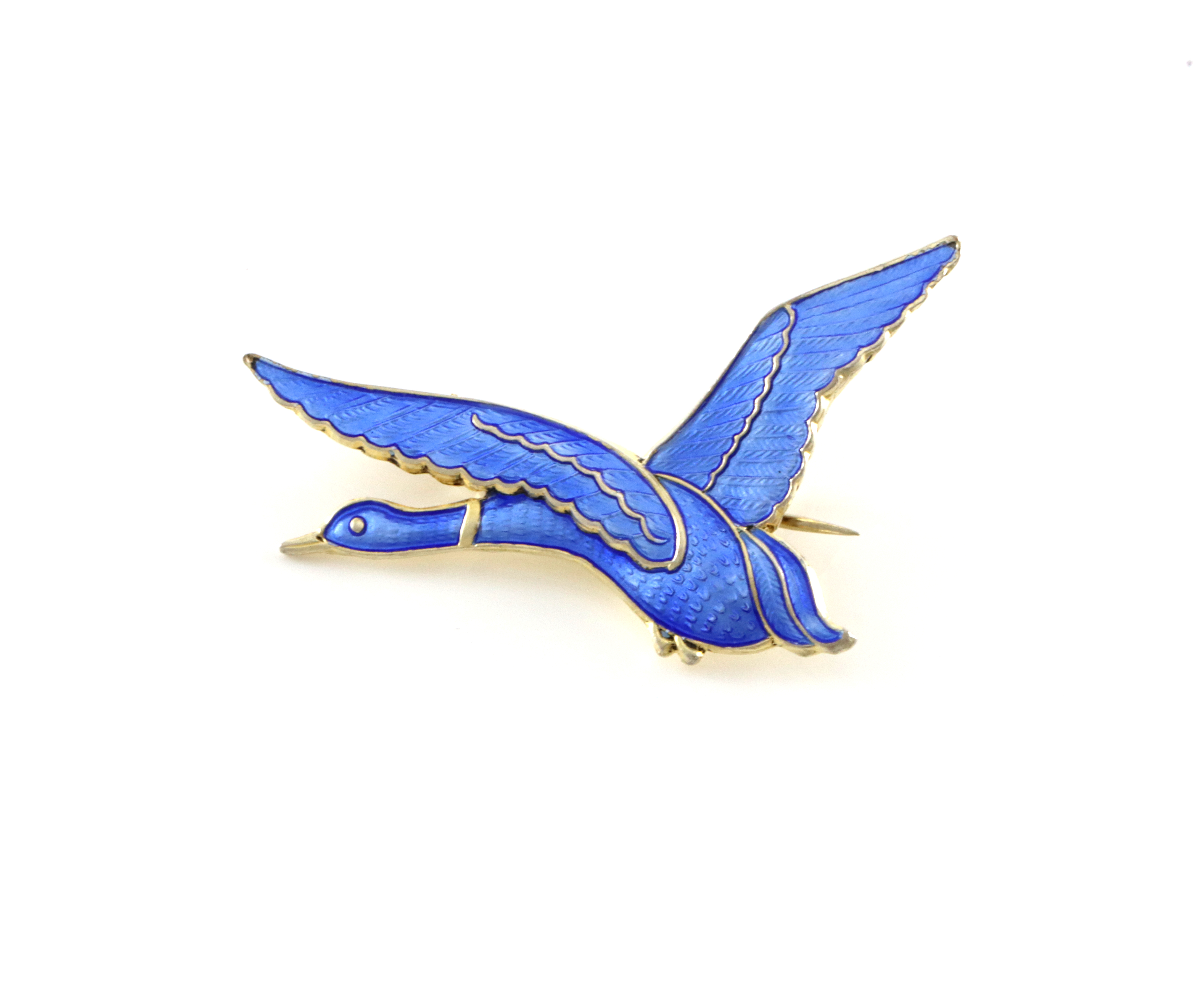 Emaljert brosje i s&#248;lv