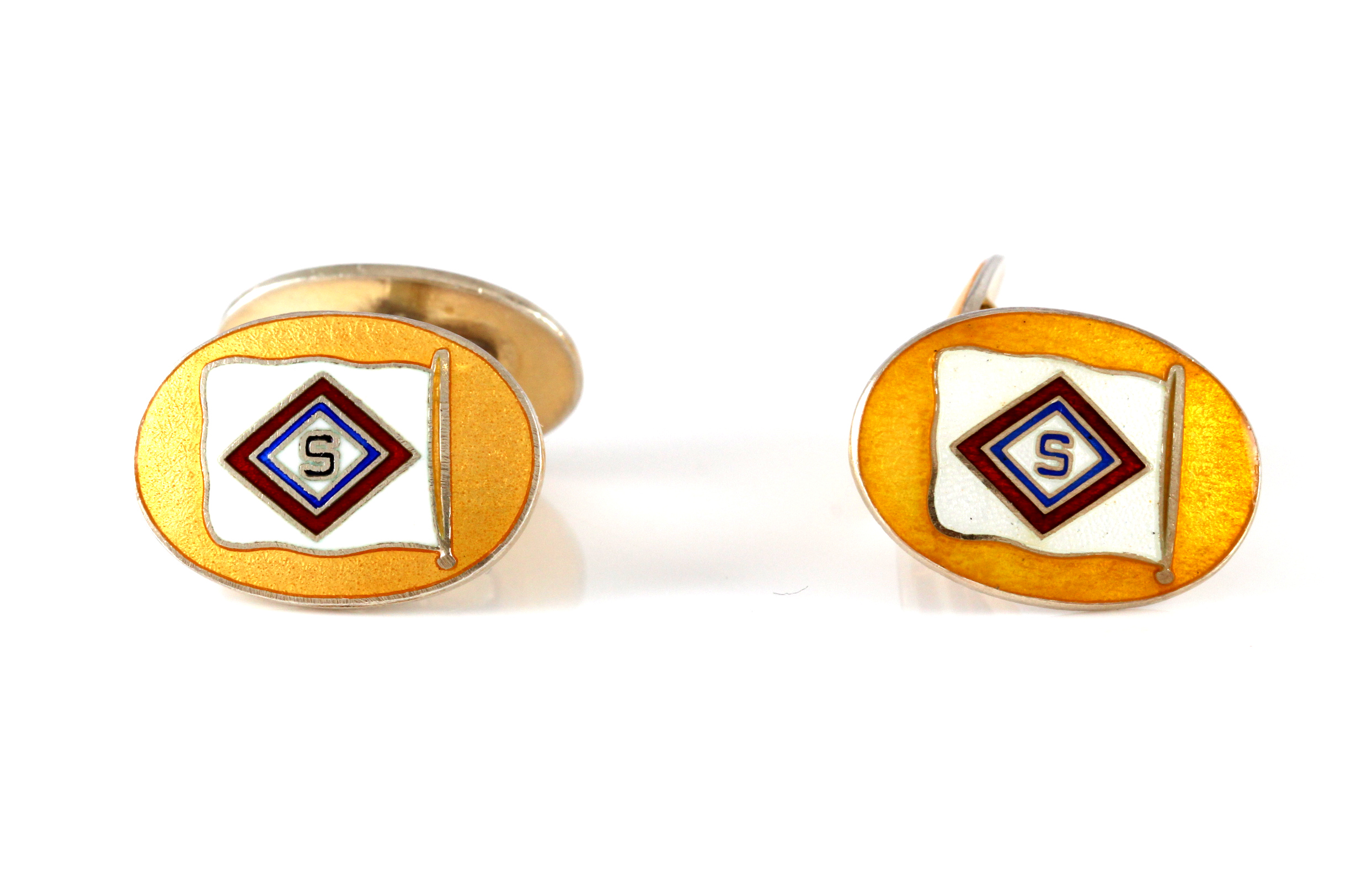 Emaljerte mansjettknapper