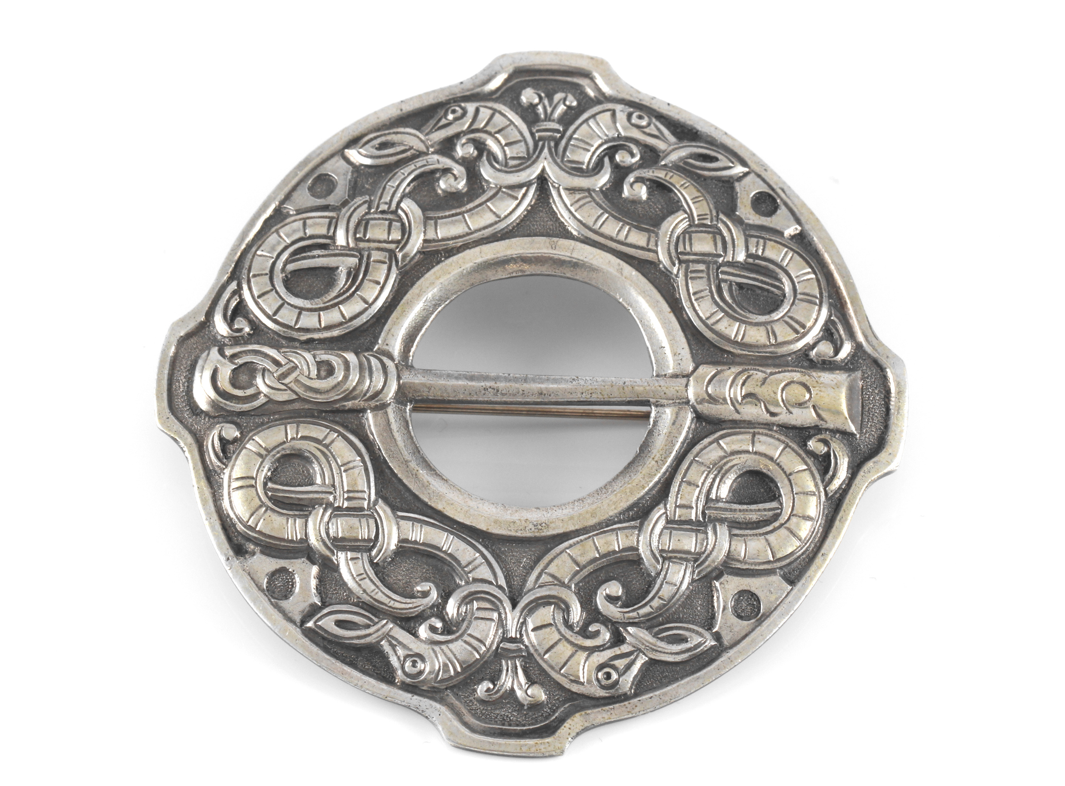 Nasjonalromantisk brosje i sølv