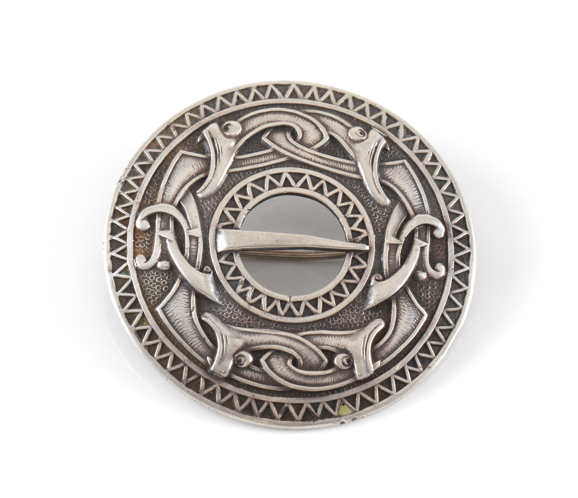 Nasjonalromantisk brosje i sølv