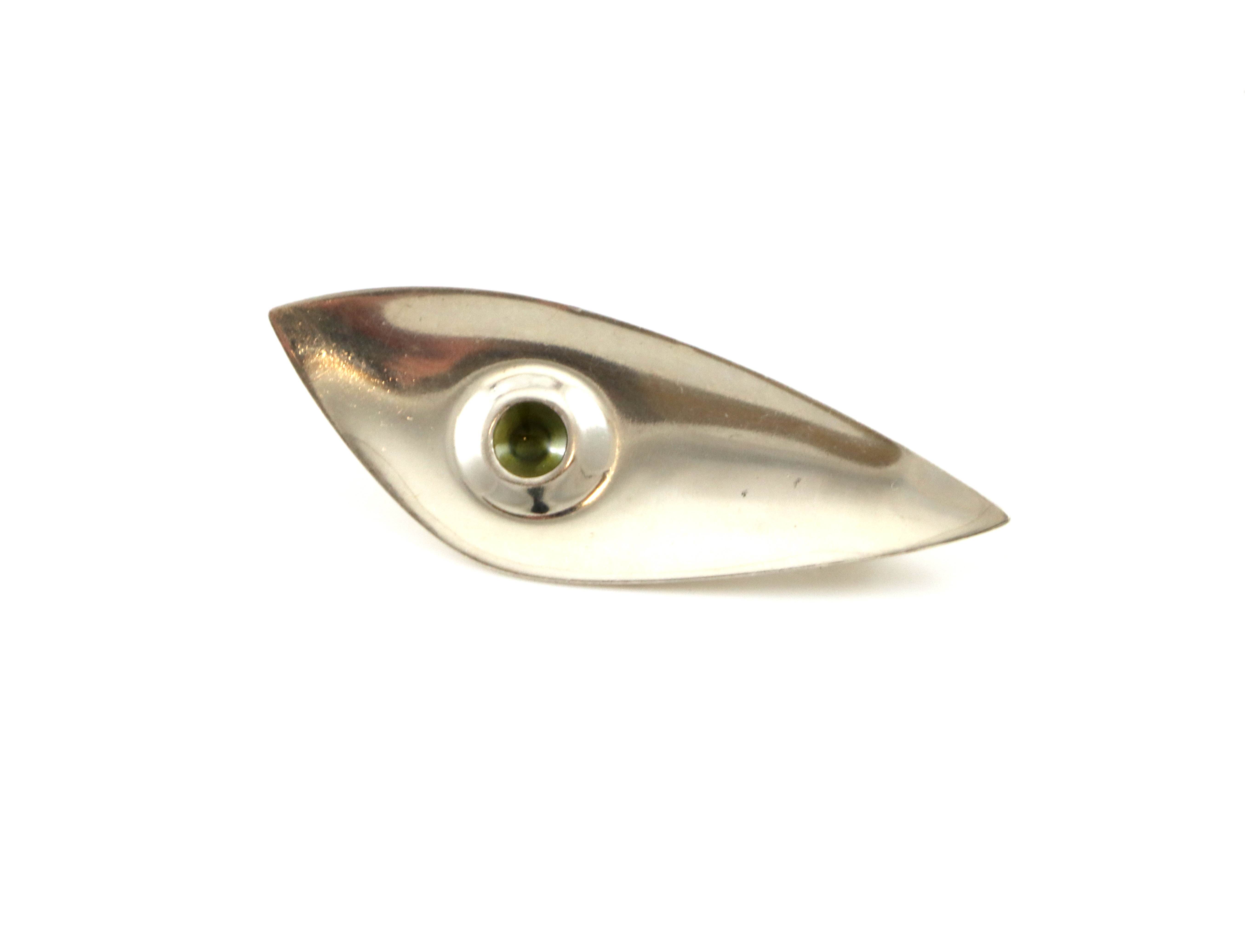 Emaljert brosje i sølv