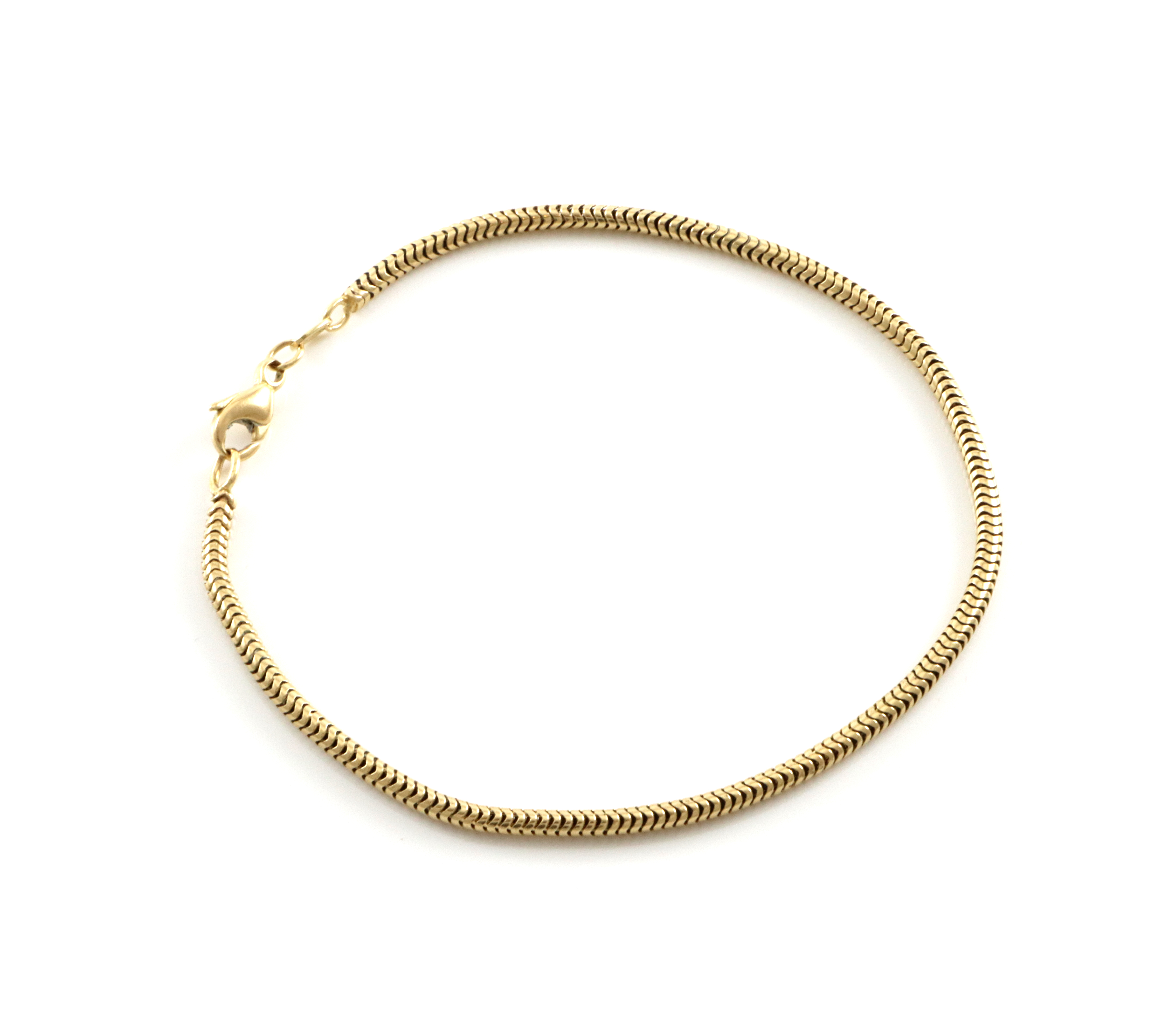 Slange armlenke. Mestergull. 21,5 cm