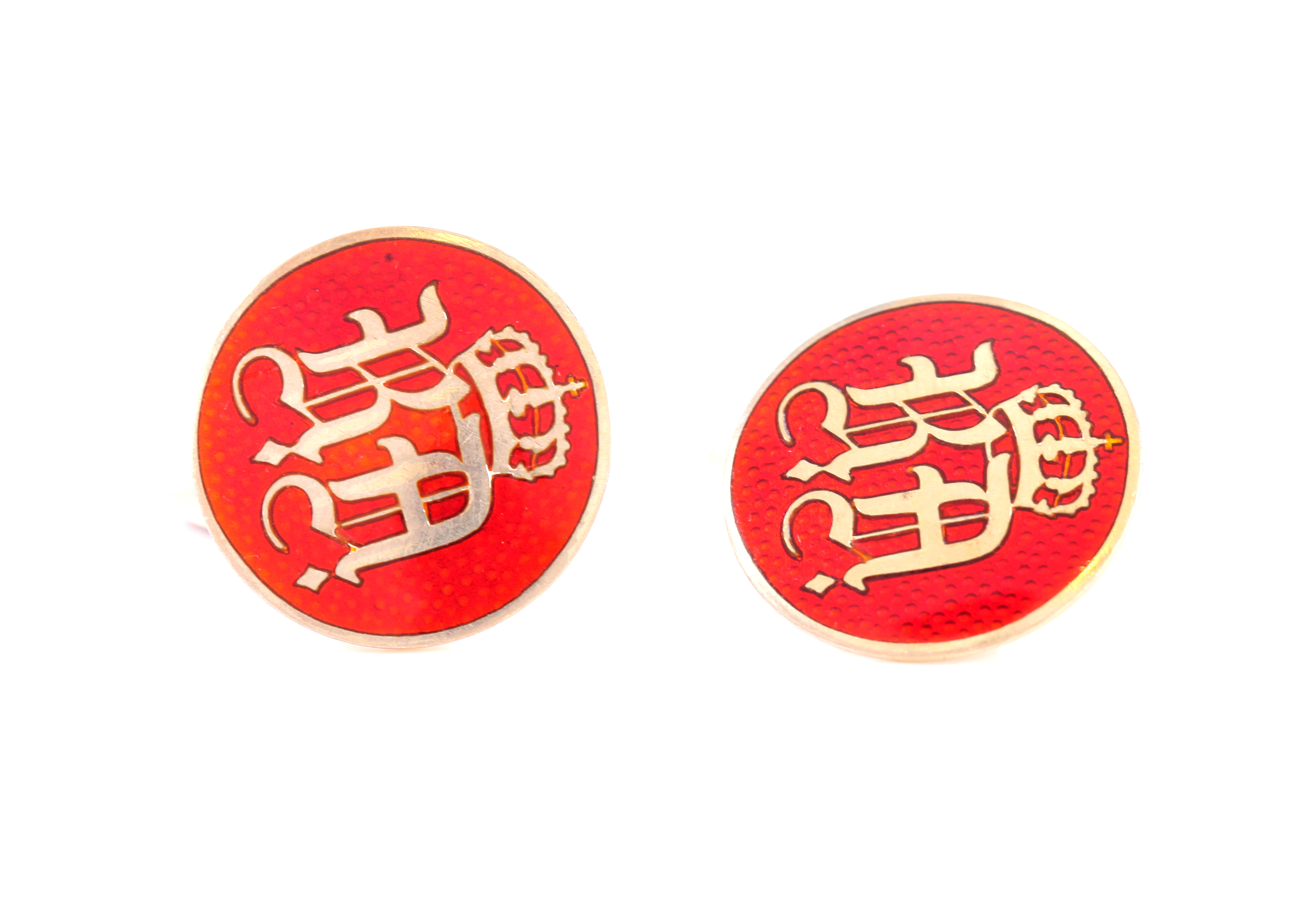 Emaljerte mansjettknapper