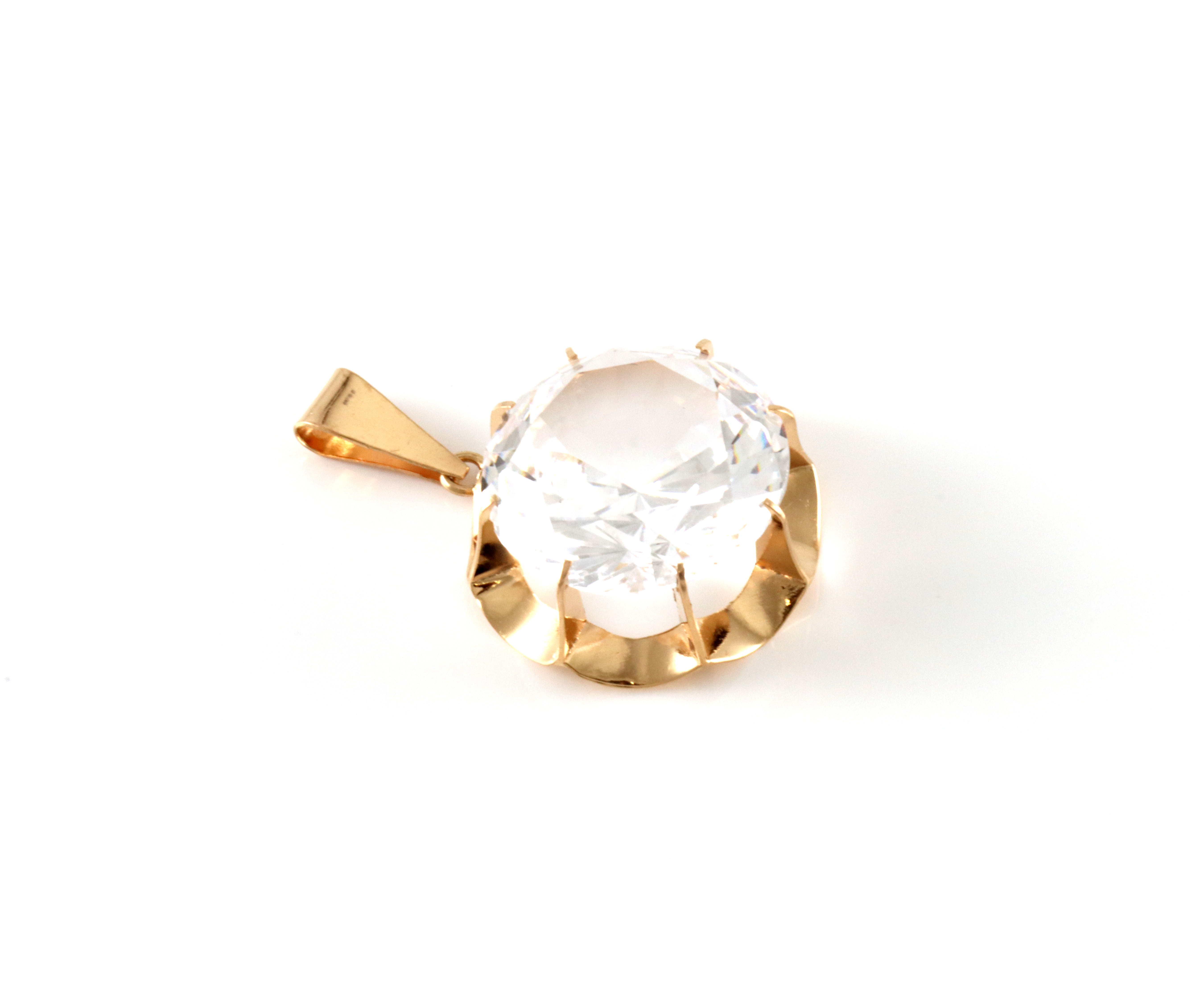 Retro anheng med bergkrystall