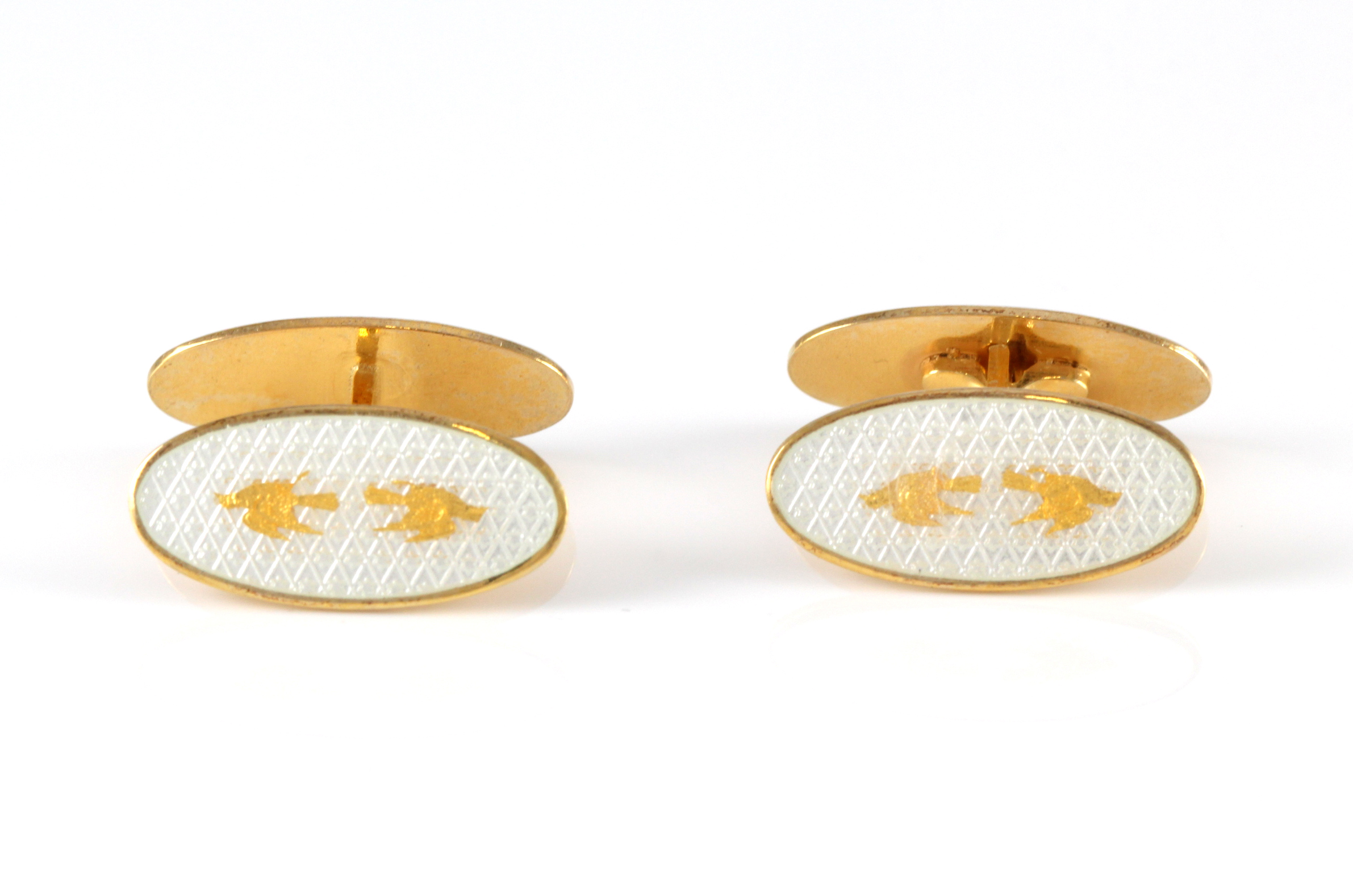 Emaljerte mansjettknapper