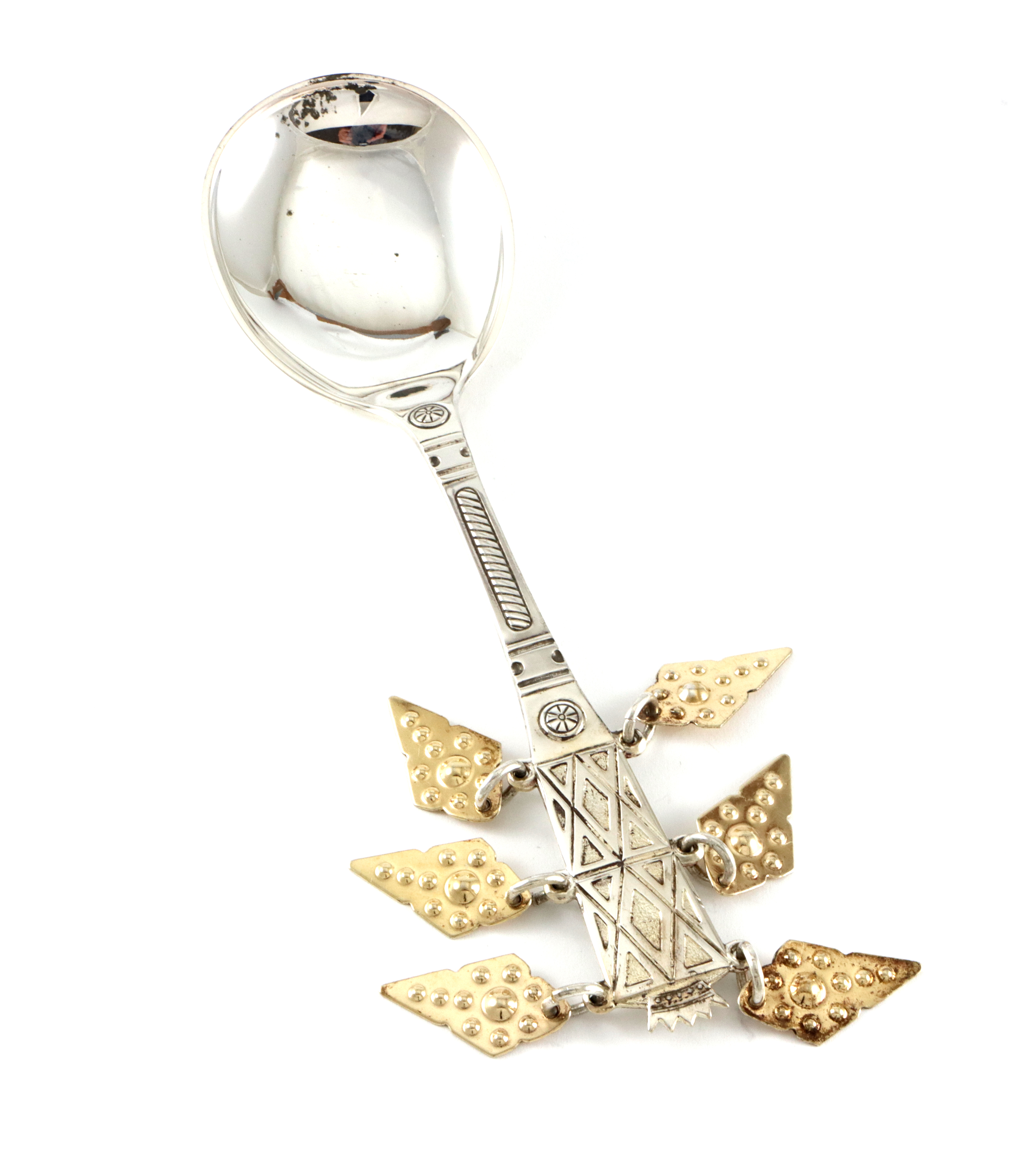 Samisk inspirert skje produsert av Br. Lohne, Bergen