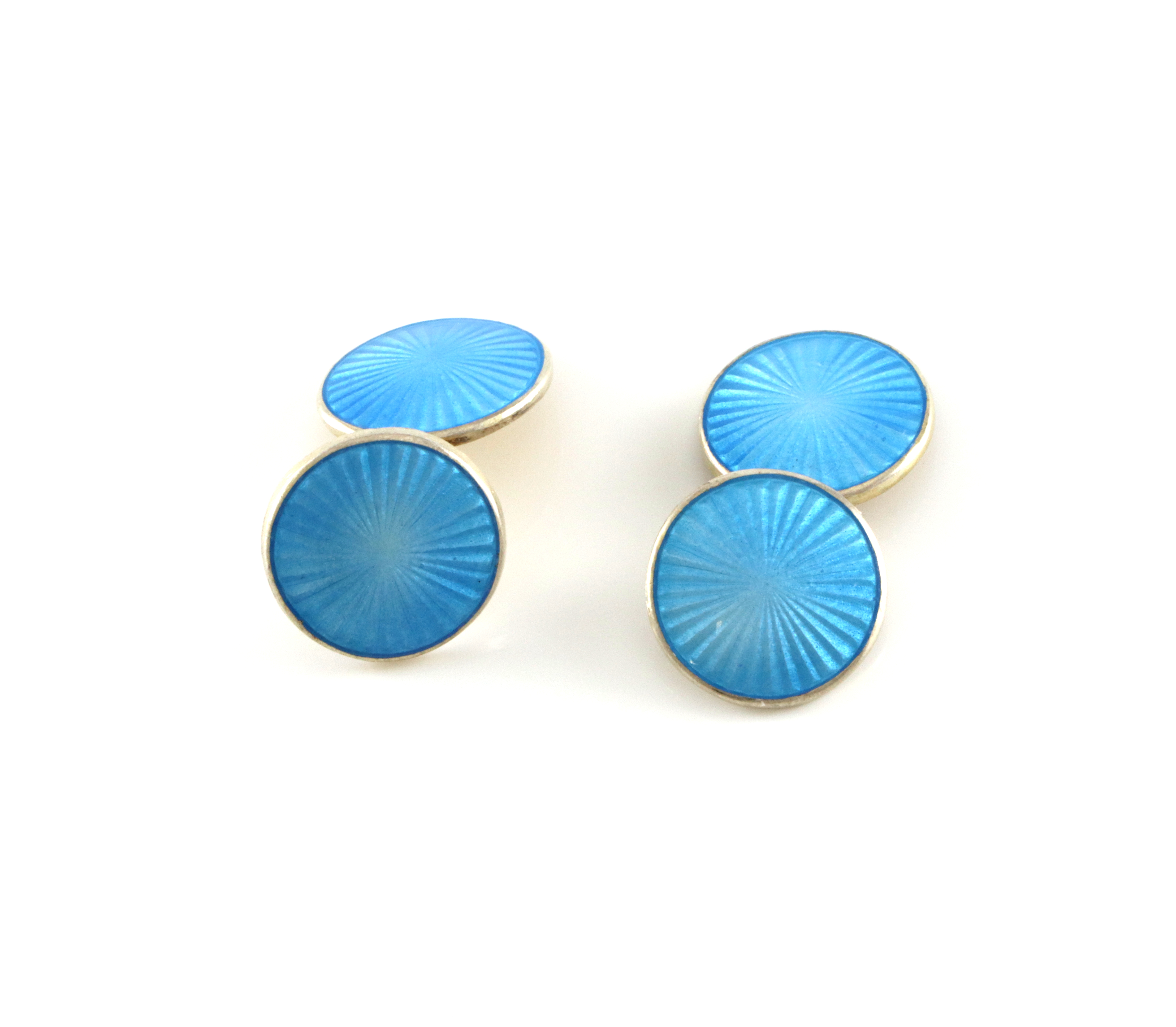 Emaljerte mansjettknapper i sølv