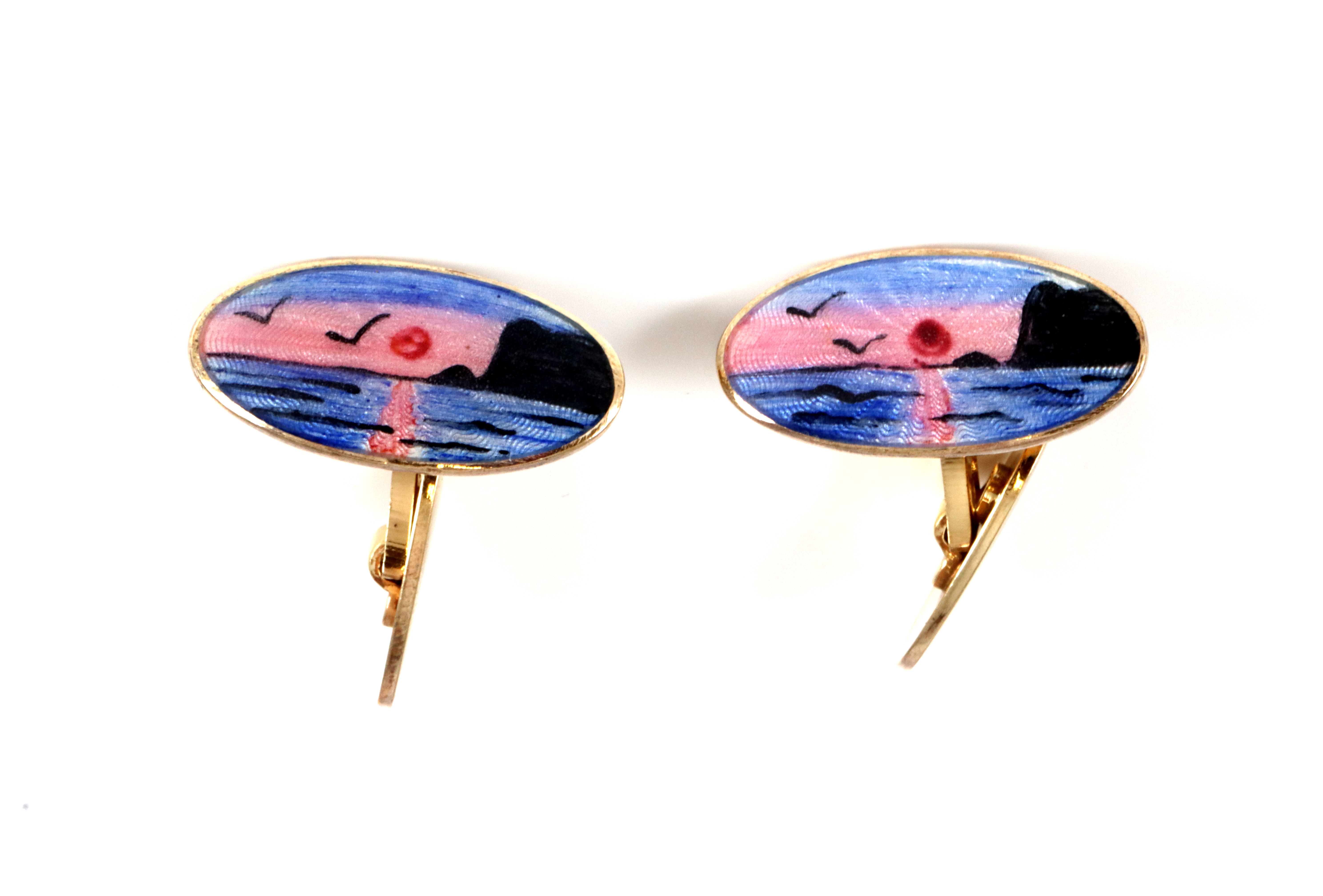 Emaljerte mansjettknapper