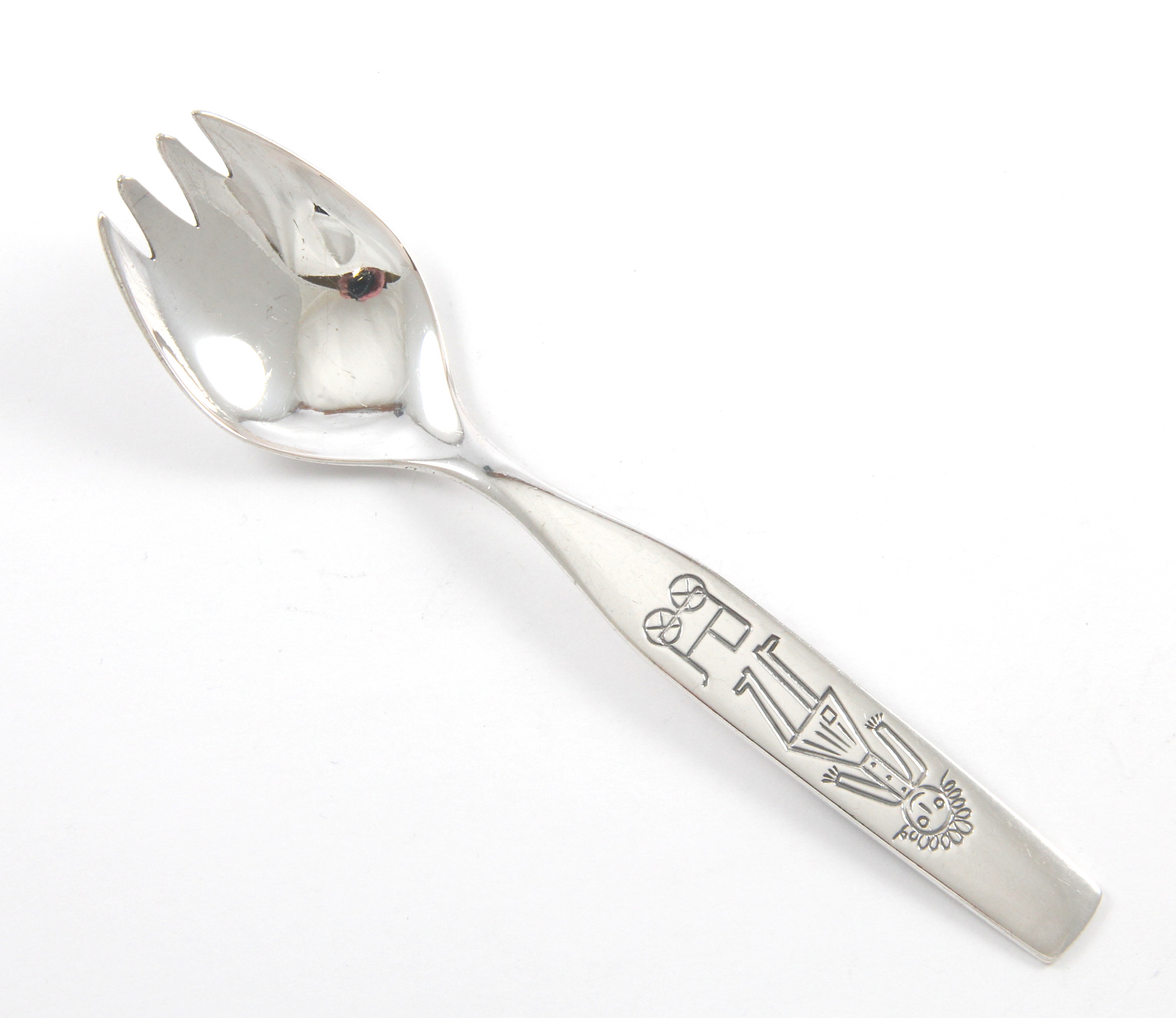 Kari og Per, barnebestikk i sølv.