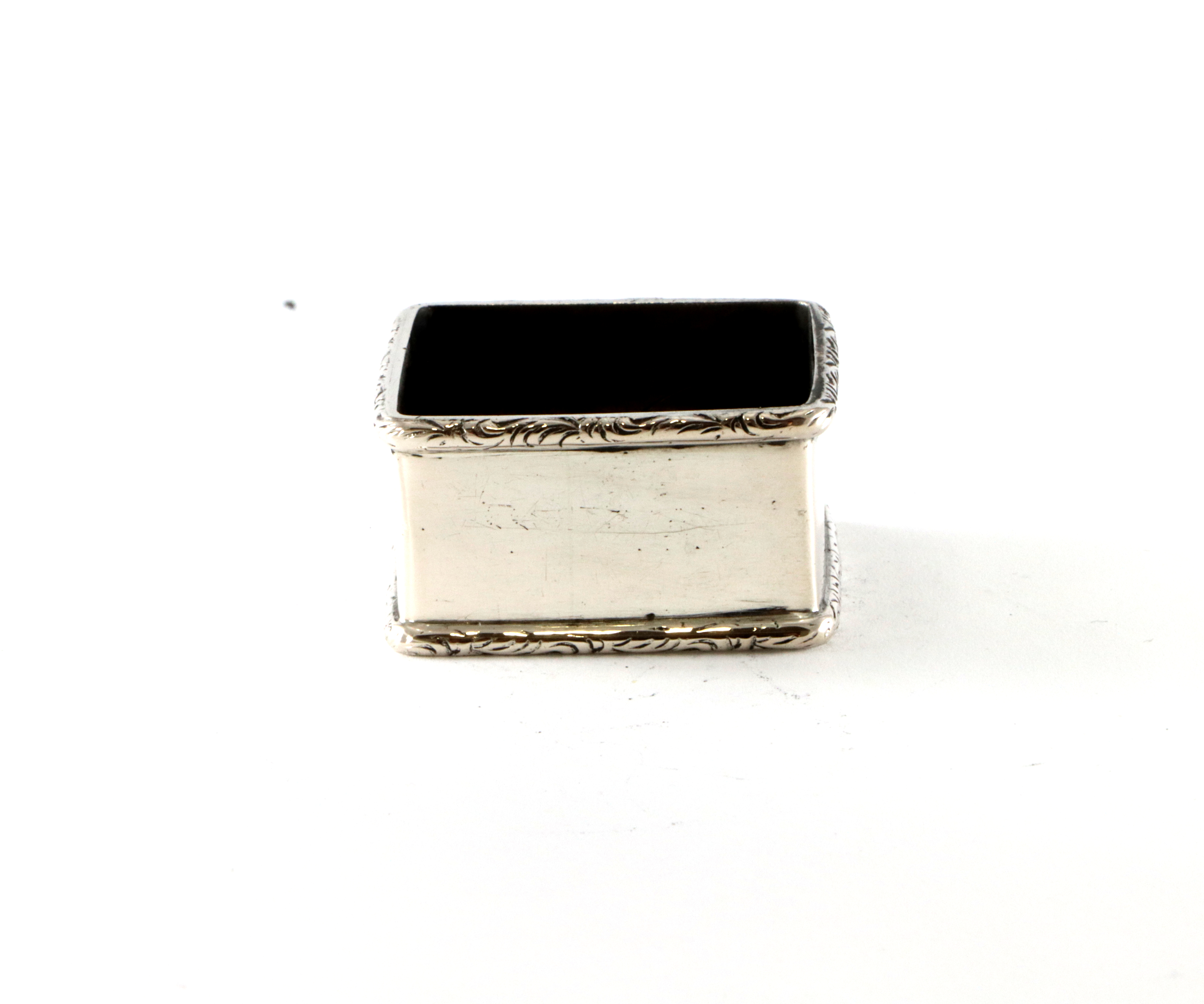 Firkantet serviettring fra Hans Hohle Sølvvarefabrikk