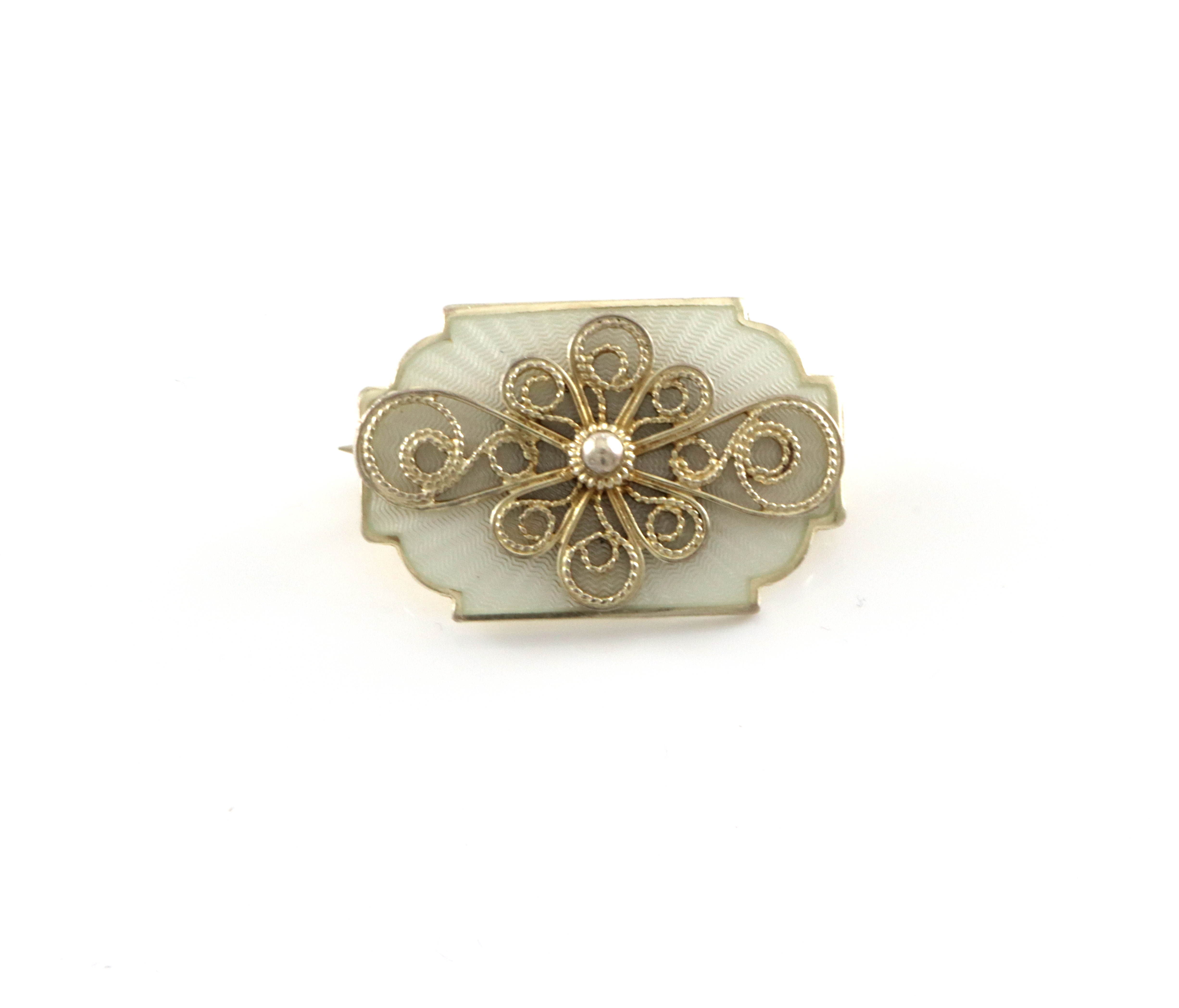 Emaljert brosje i s&#248;lv