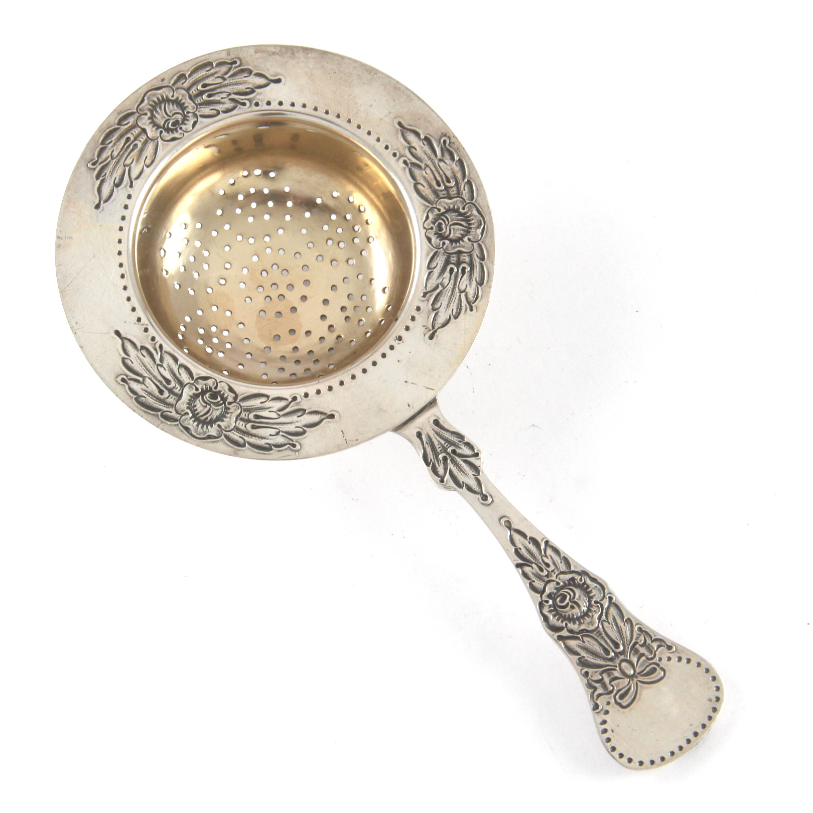 Flat Rose tesil i sølv