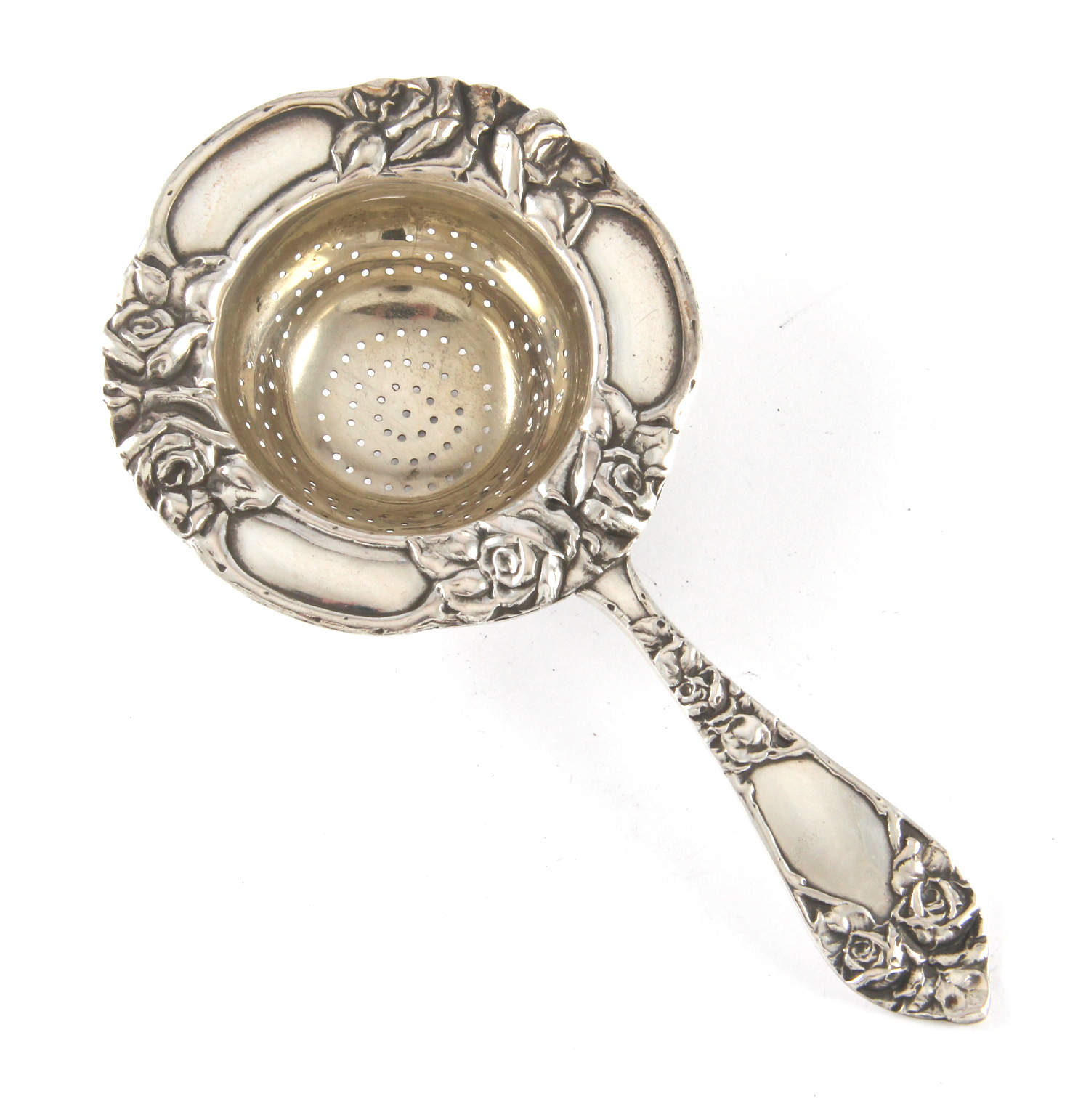 Opphøiet Rose tesil i sølv