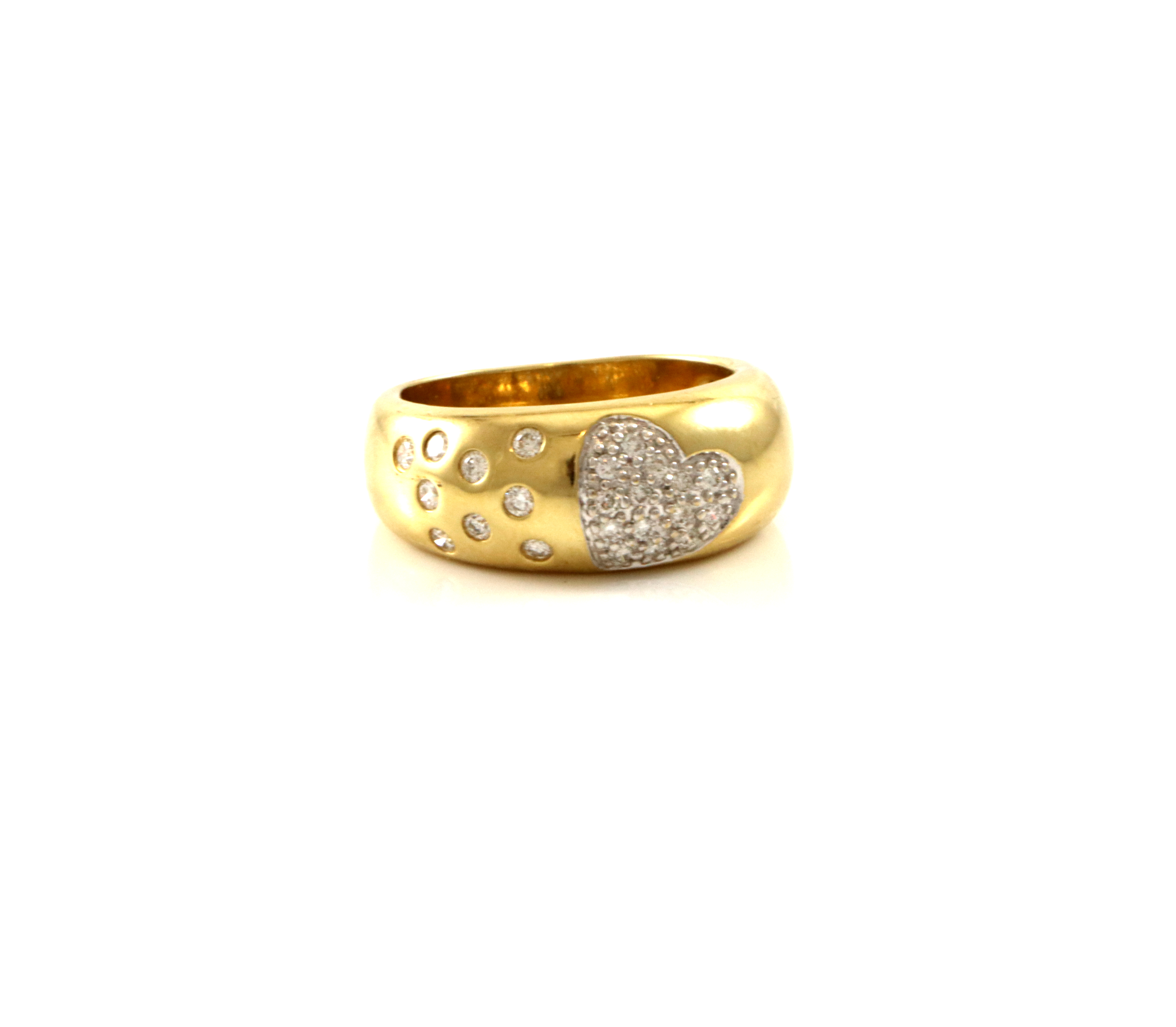 Ring med små diamanter på tot 0,34 ct