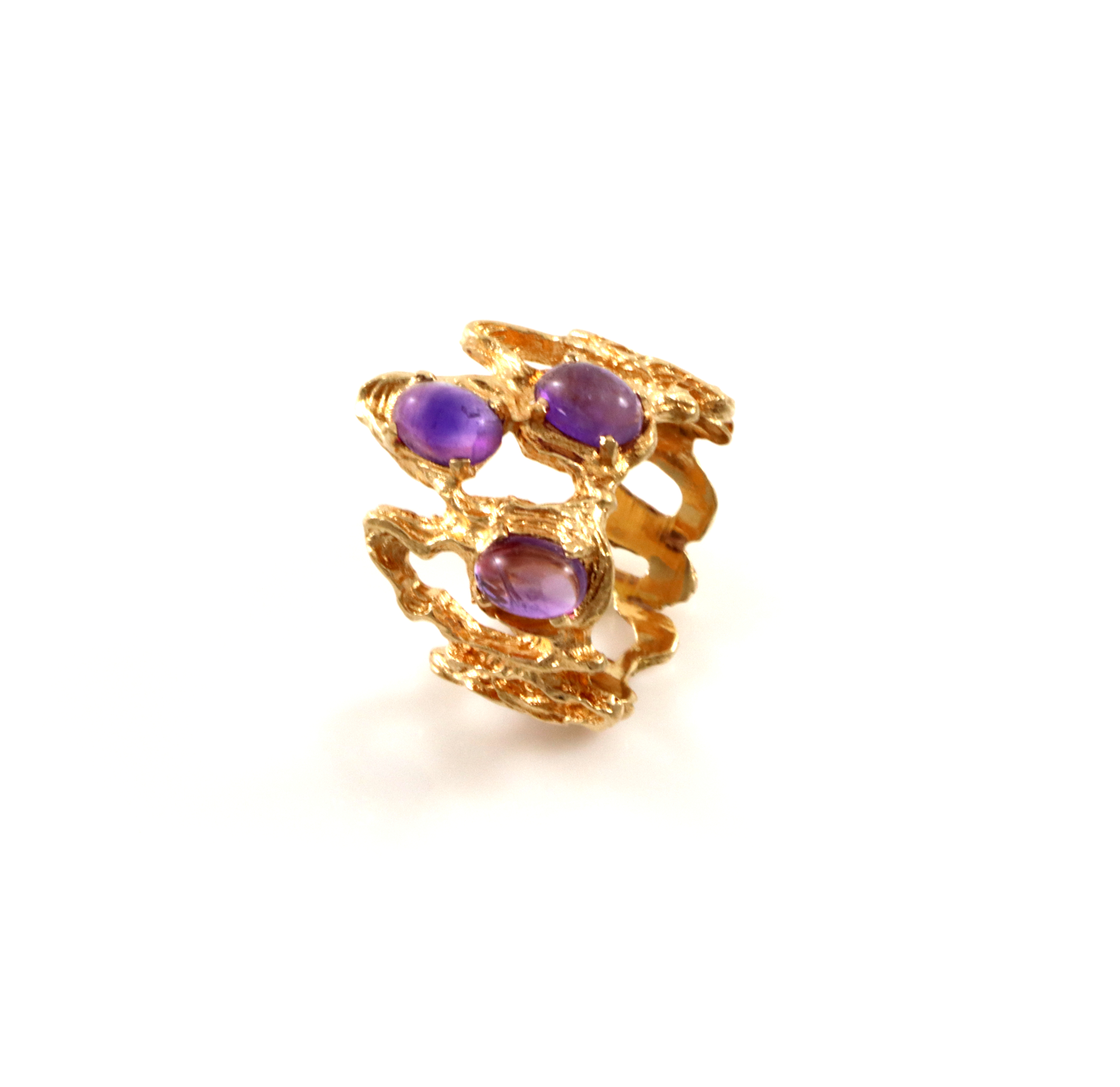 Svært lekker vintage ring med ametyster